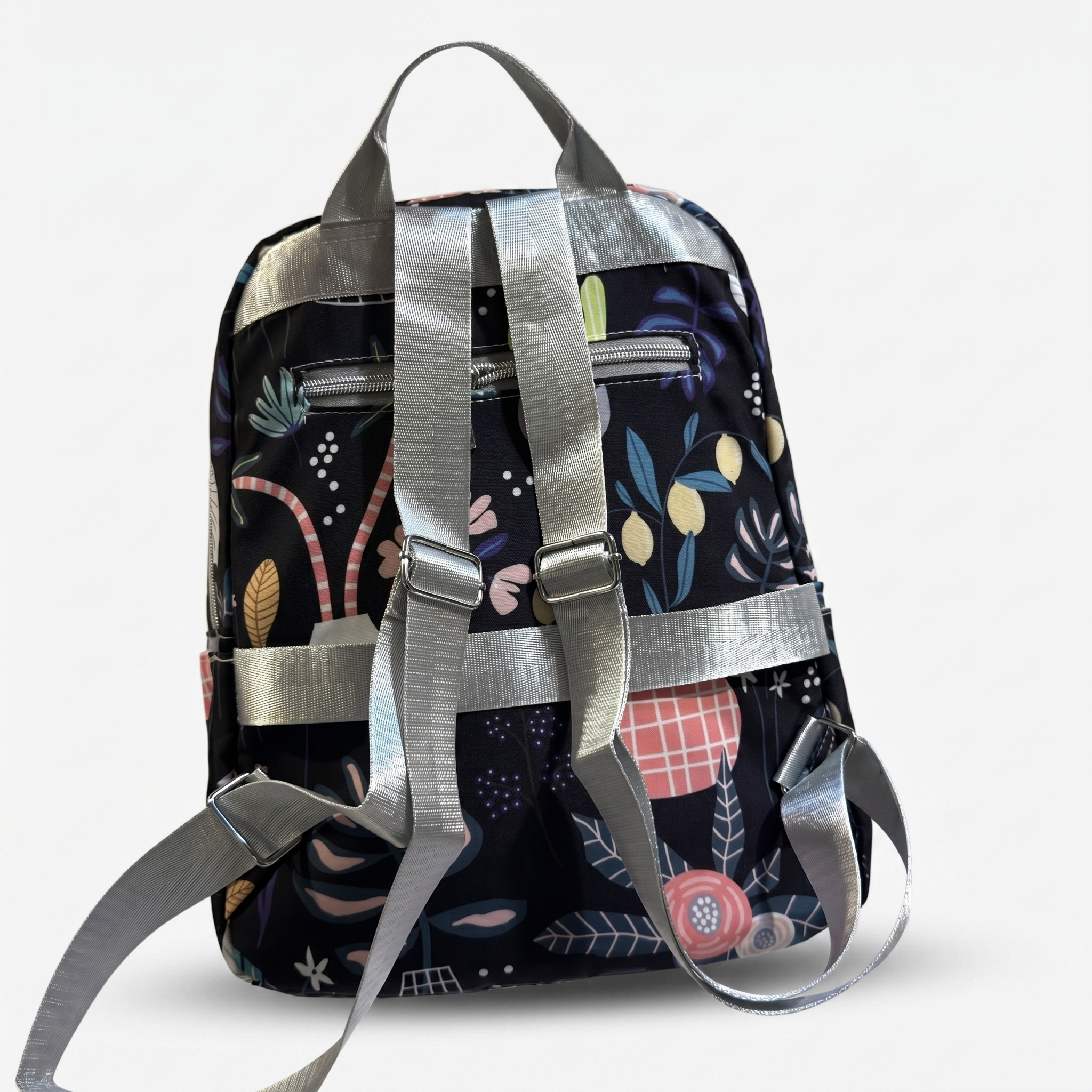Tropical Leaves Kids Backpack – Navy Floral