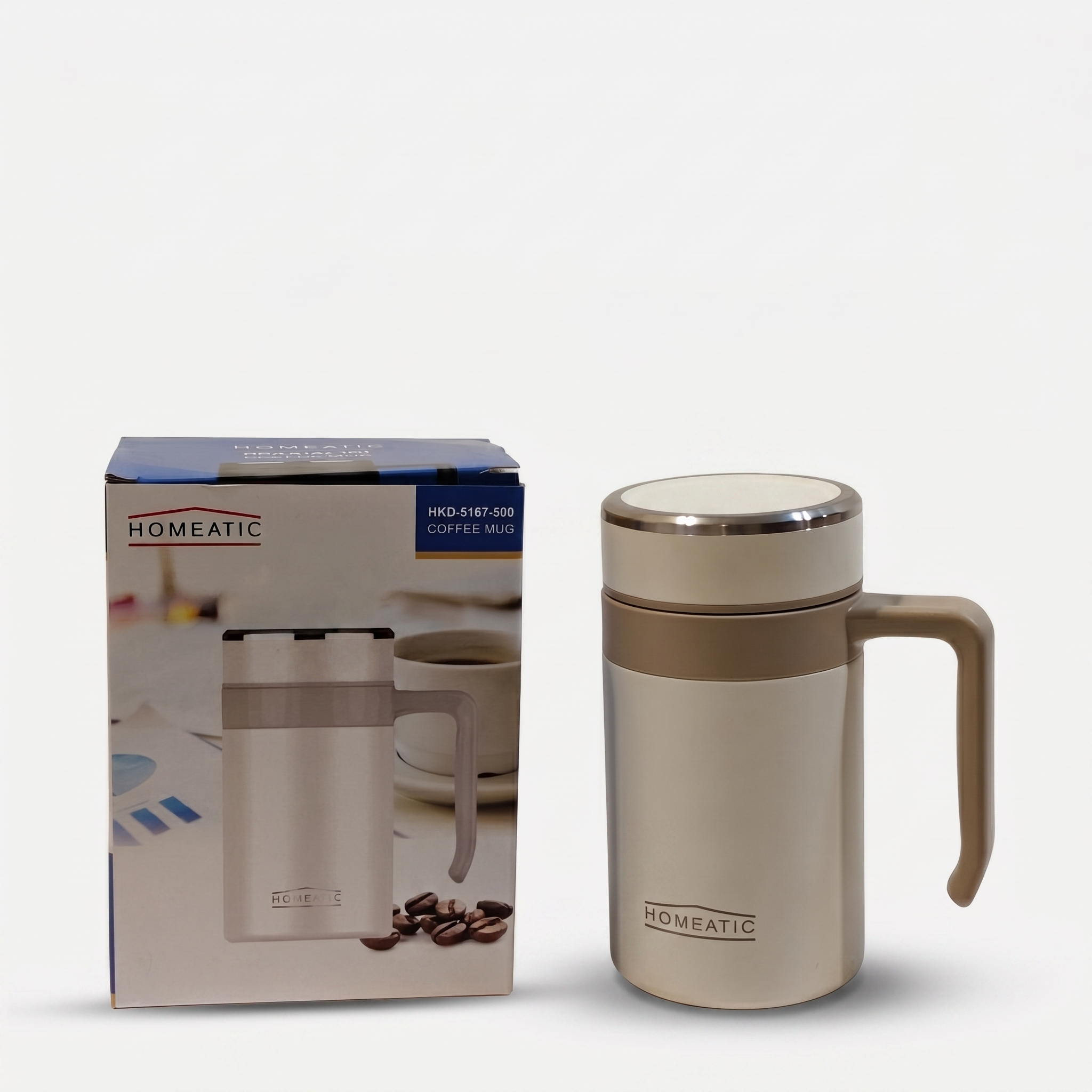 Premium Stainless Steel Insulated Coffee Mug with Handle
