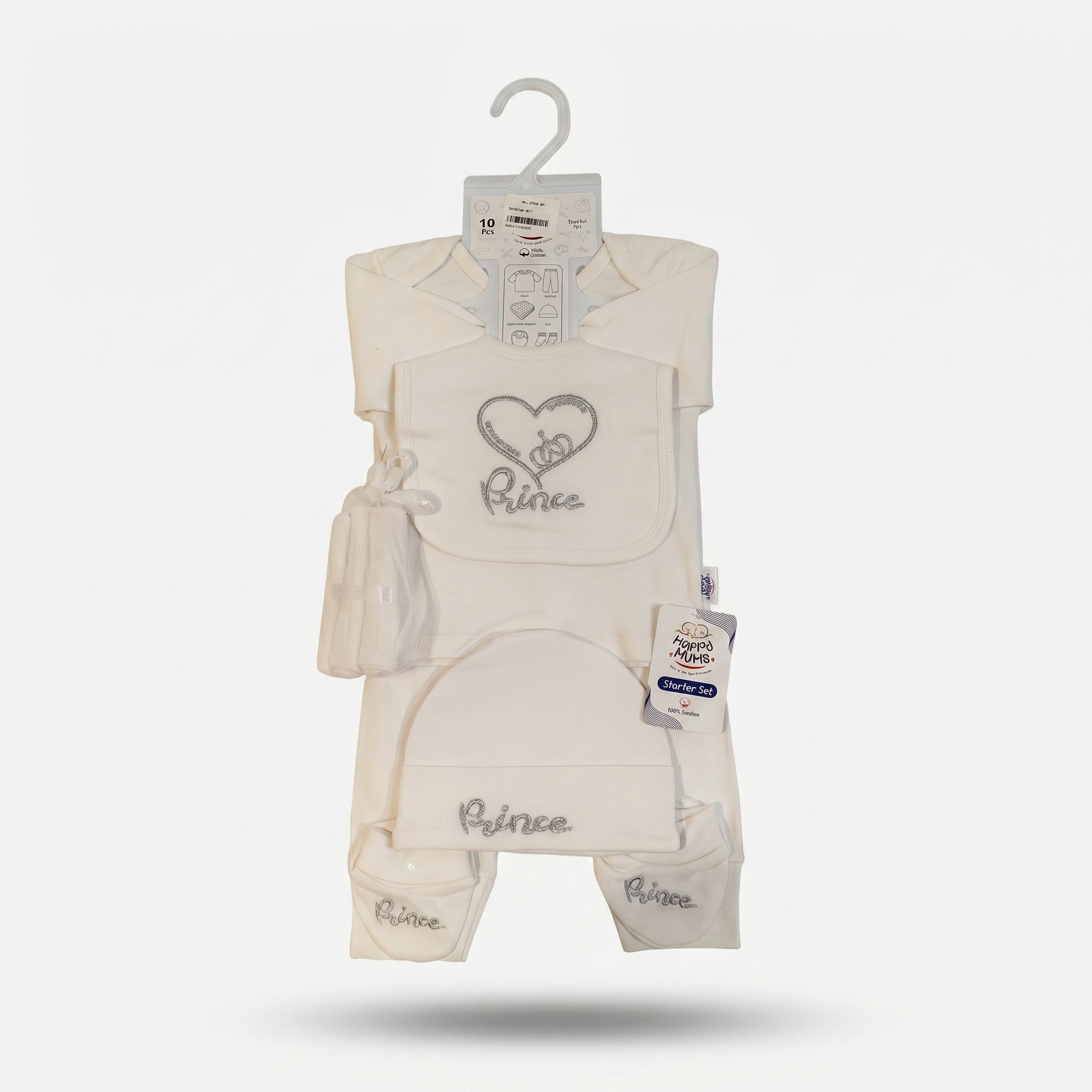 Prince Newborn Gift Set – 10 Piece Baby Essentials Kit