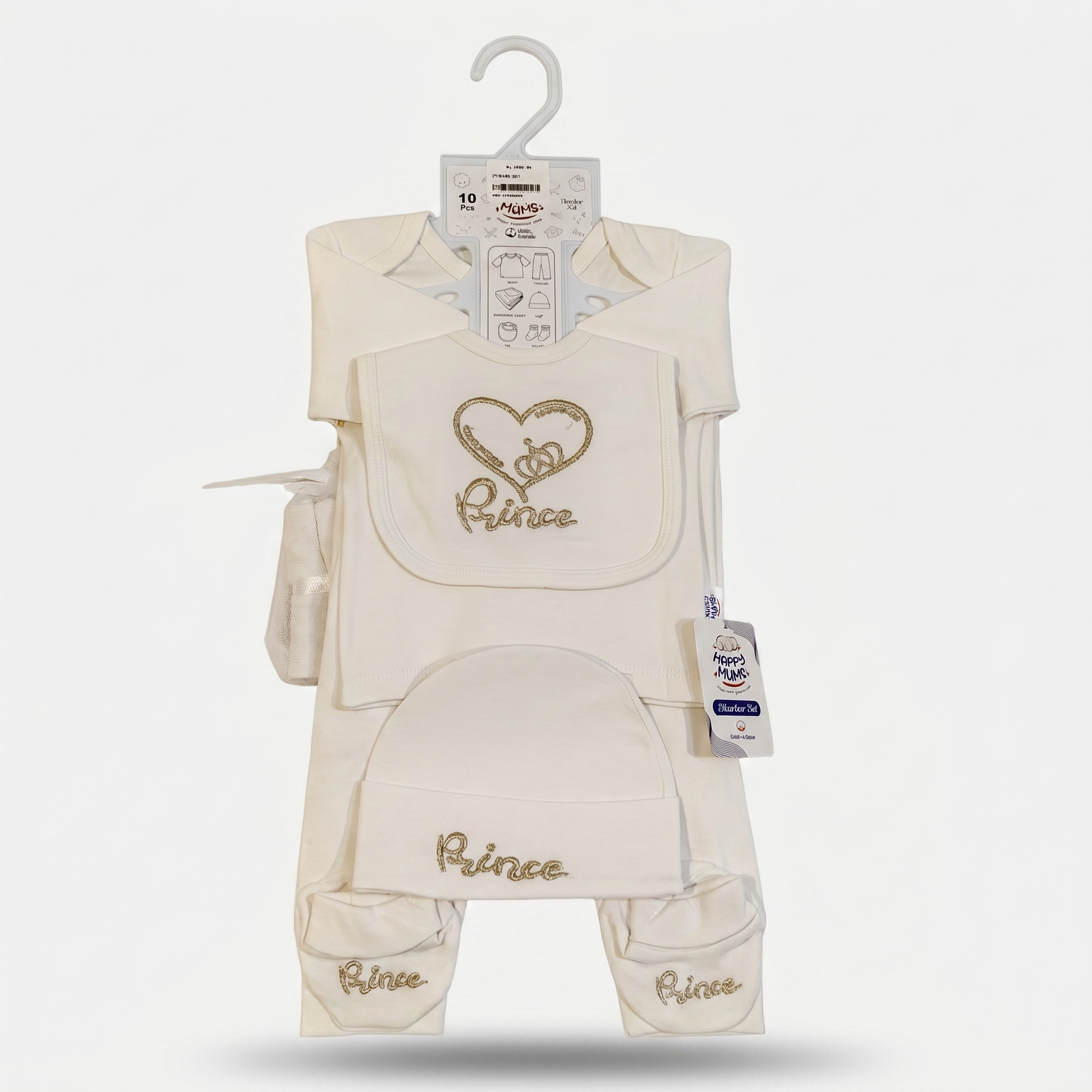 Prince Newborn Gift Set – 10 Piece Baby Essentials Kit