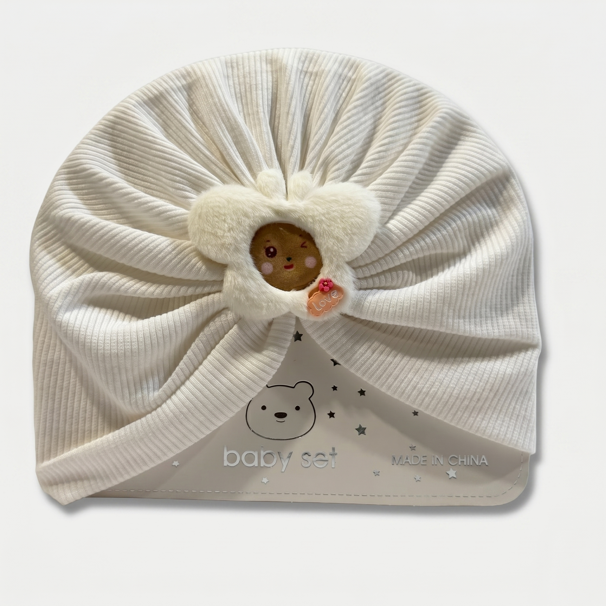 Teddy Charm Baby Turban Cap – Multiple Colors