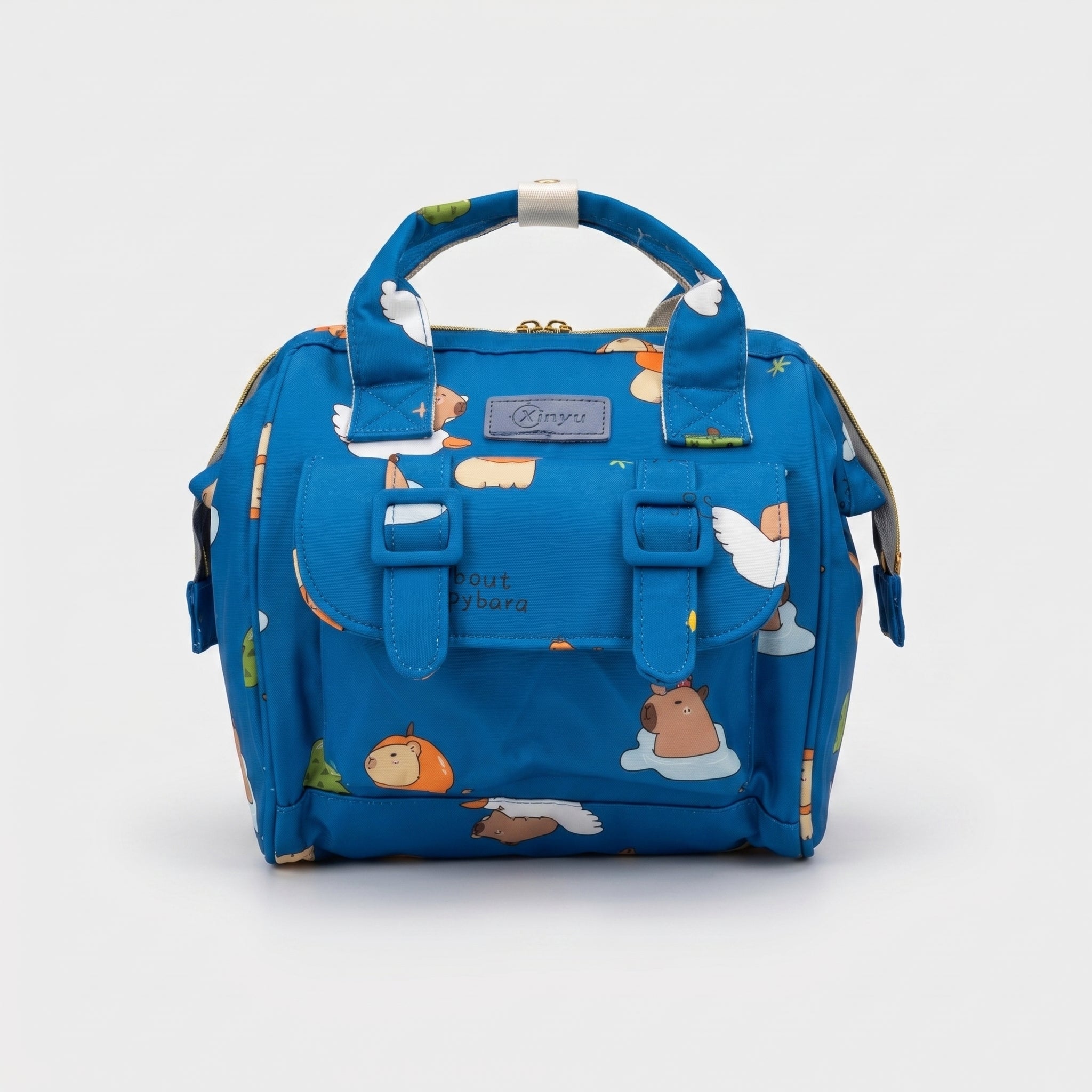 Capybara Adventure Baby Diaper Bag – Blue