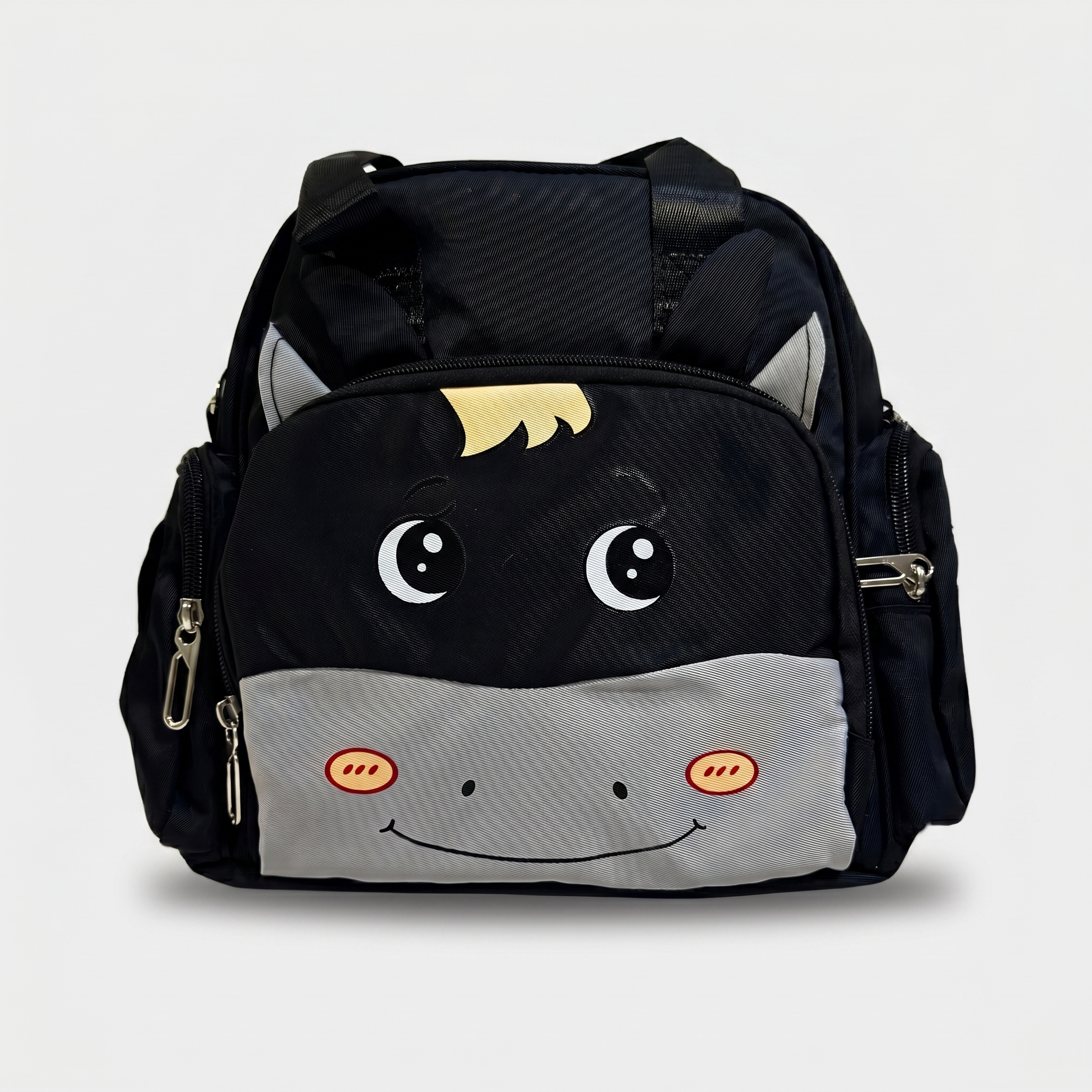Cute Pony Baby Diaper Bag – Black