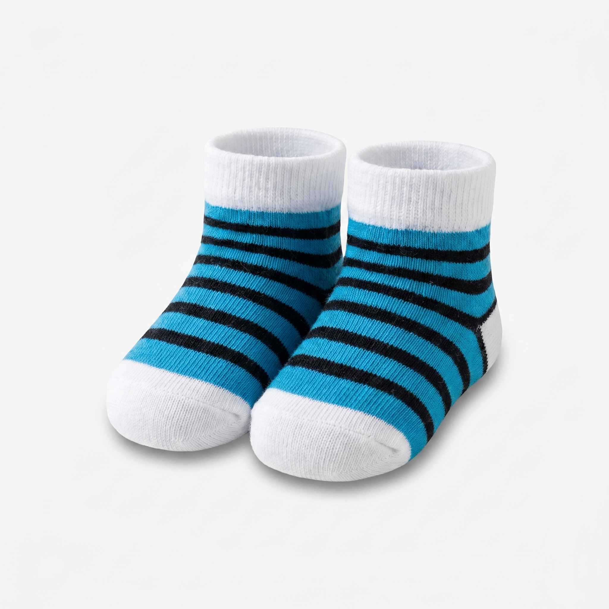 3-Pair Baby Striped Socks Set – Soft Cotton Non-Slip Infant Socks