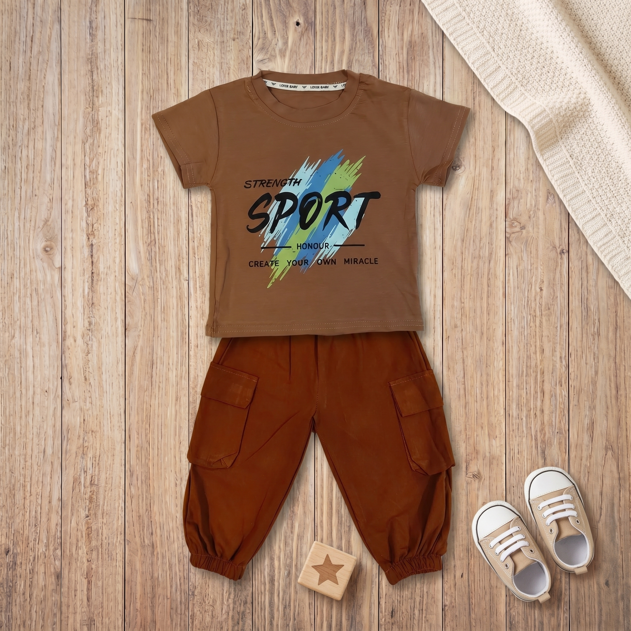 Strength Sport Cargo Jogger Set – Brown