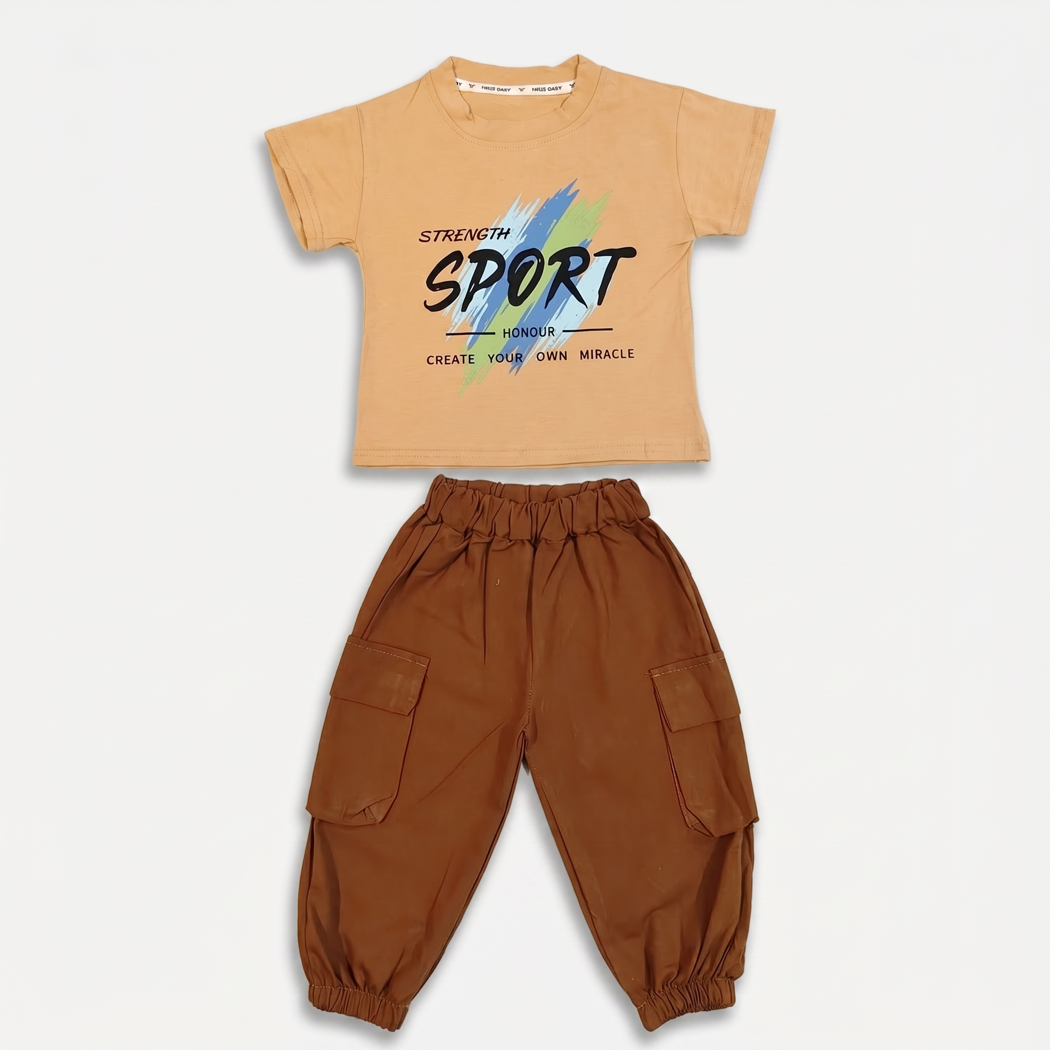 Strength Sport Cargo Jogger Set – Camel Brown