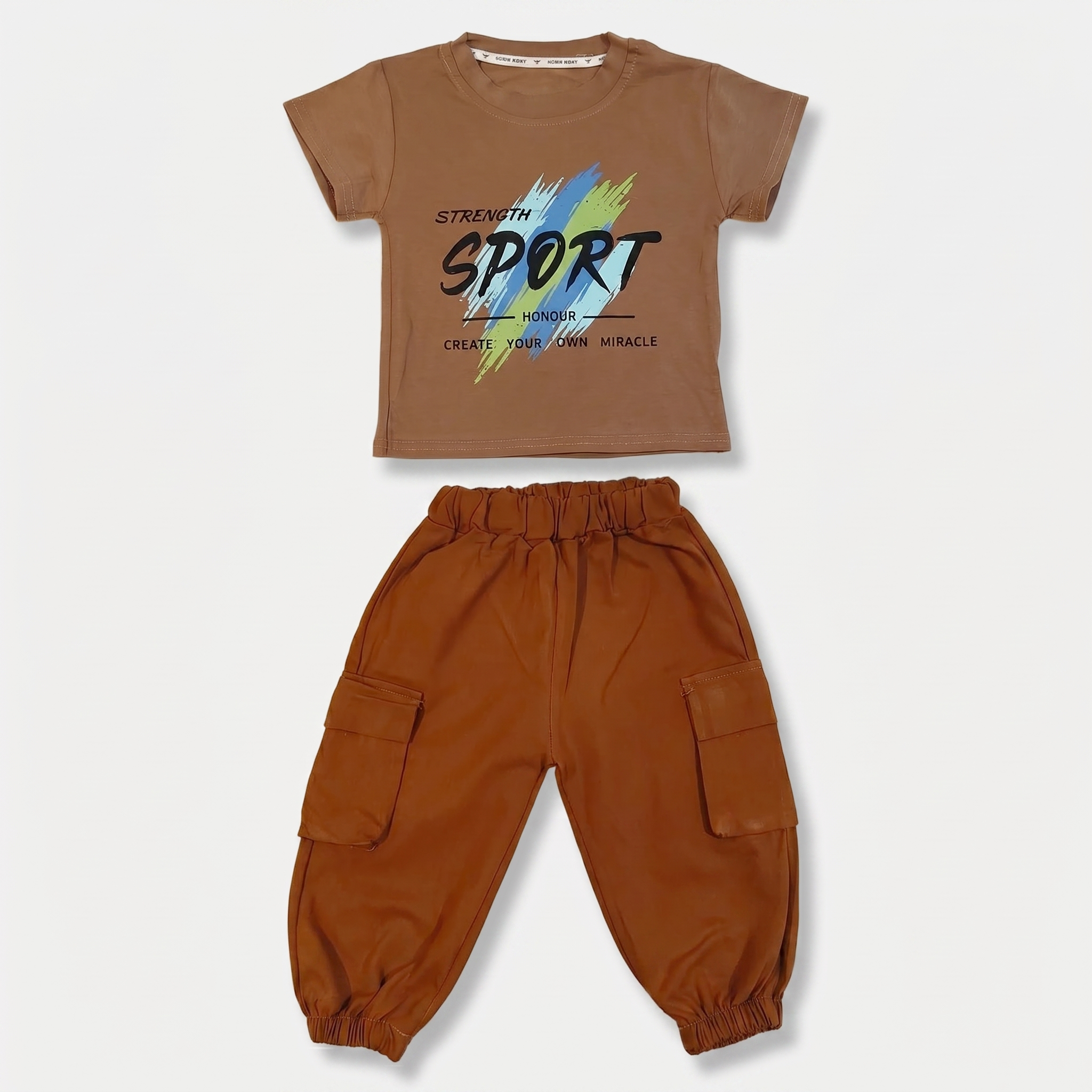 Strength Sport Cargo Jogger Set – Brown