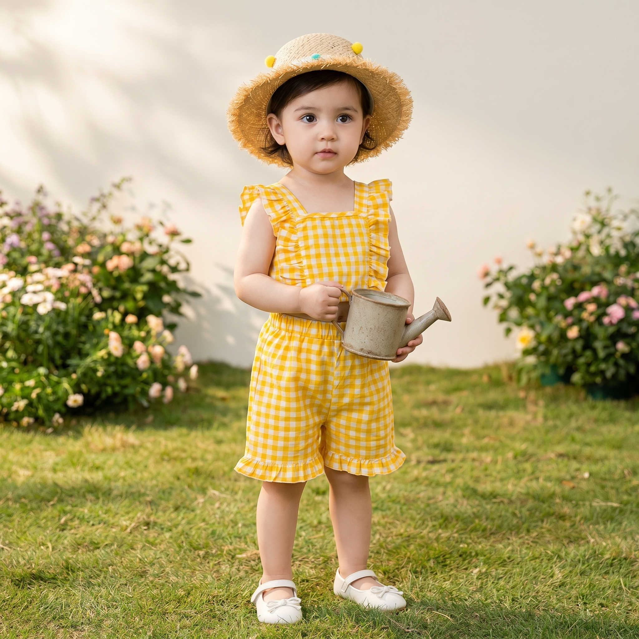 Sunny Gingham Ruffle Co-Ord Set