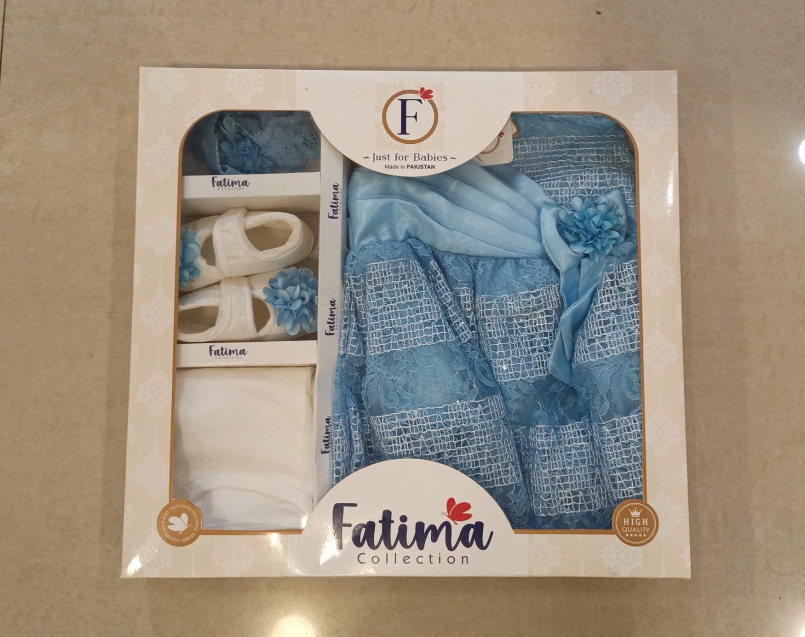 5 PC Baby Frock Set (GIFT BOX)