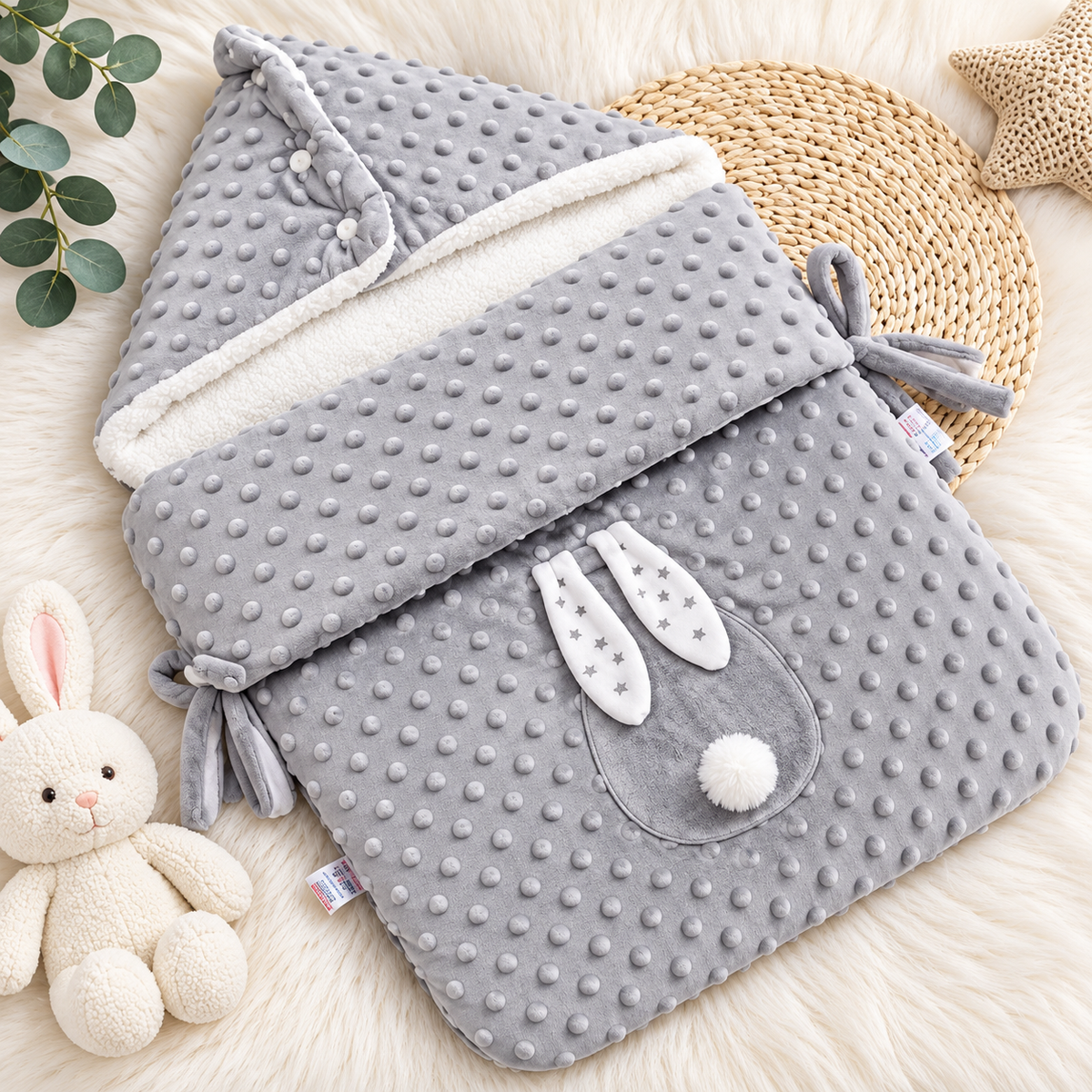 Sweet Dreams Character Hooded Baby Swaddle
