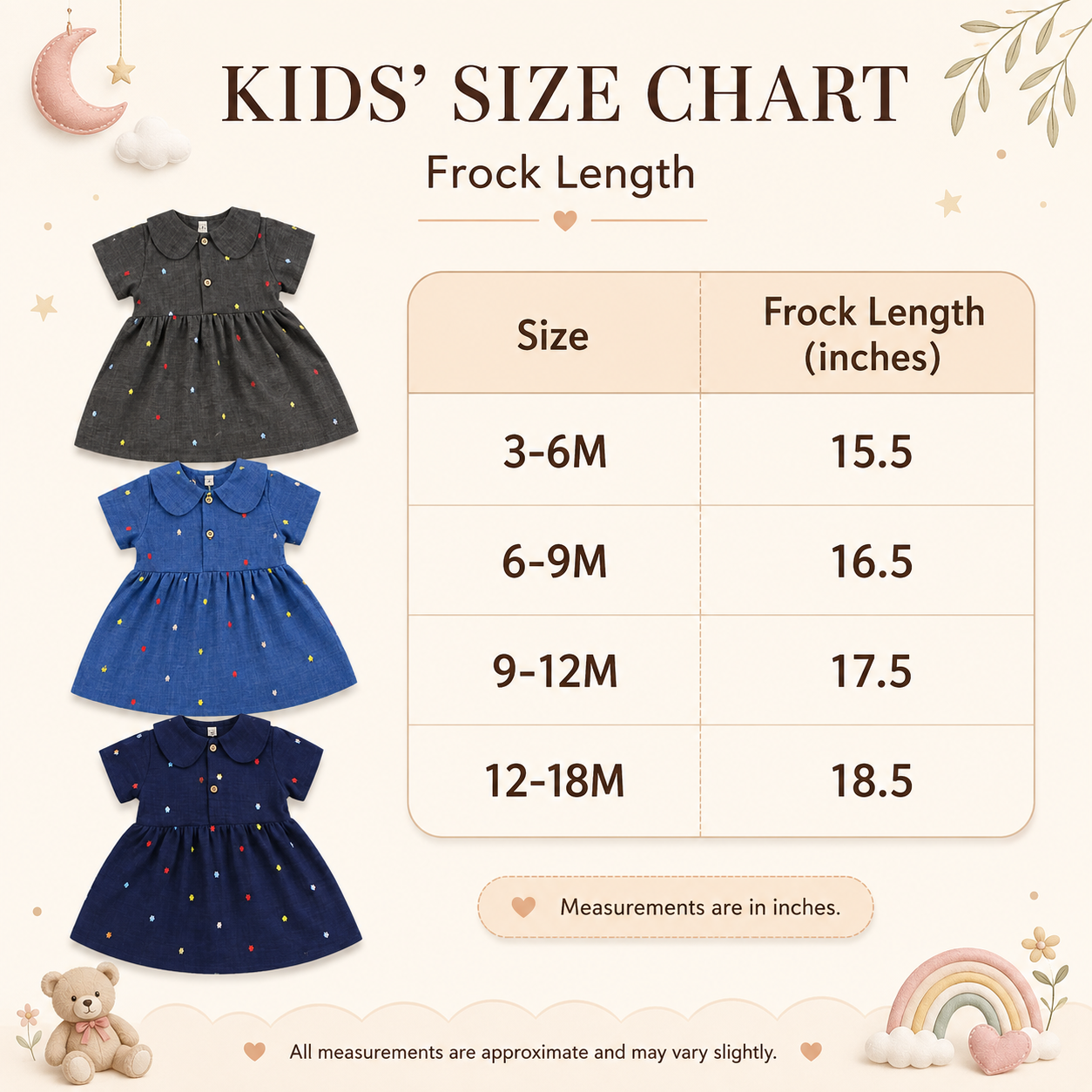 Girls Peter Pan Collar Embroidered Dress