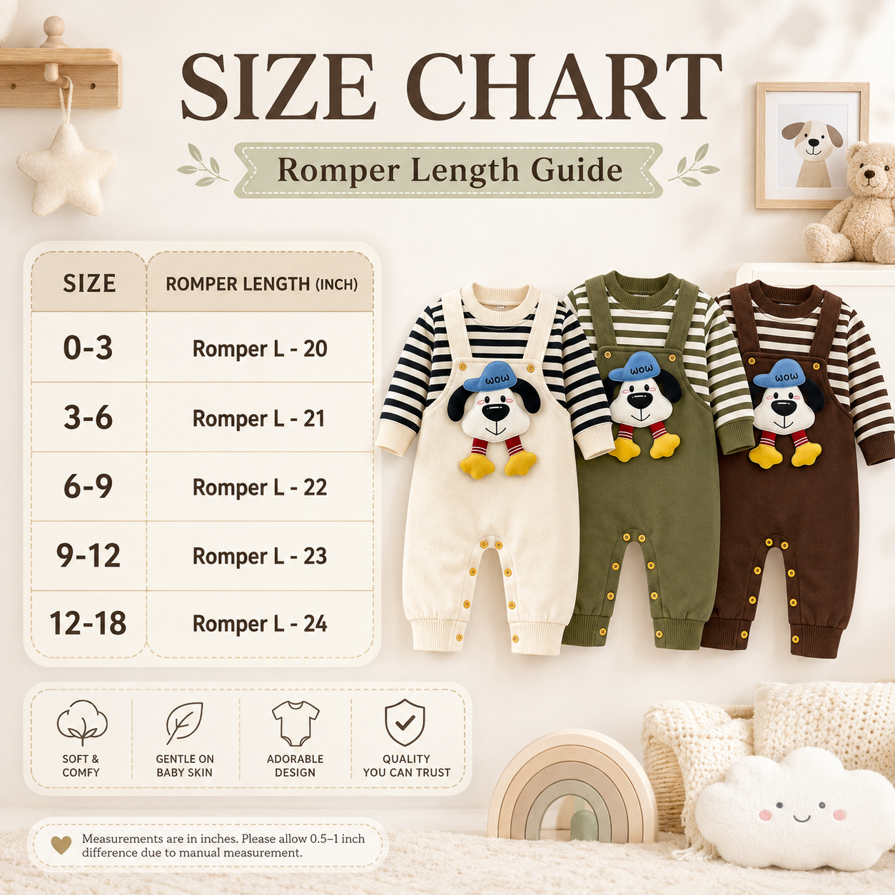 Baby Puppy Applique Dungaree Set