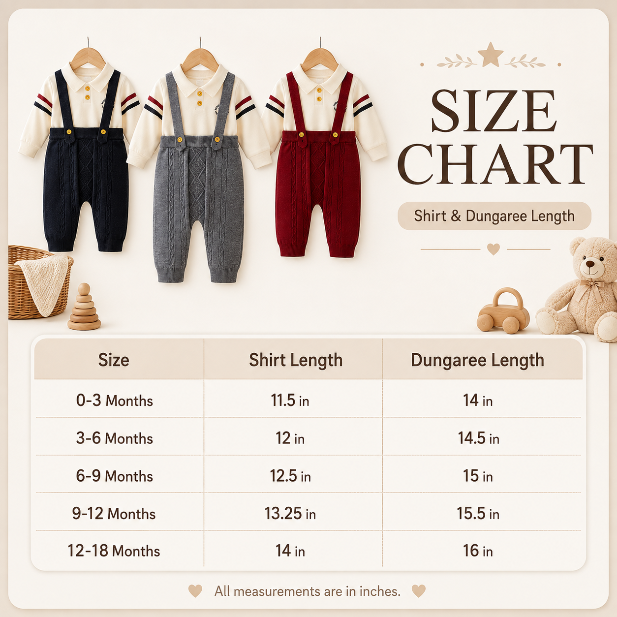 Baby Knitted Suspender 2-Piece Outfit