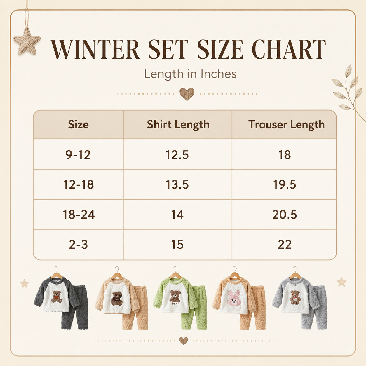 Baby Character Plush Winter 2-Piece Set