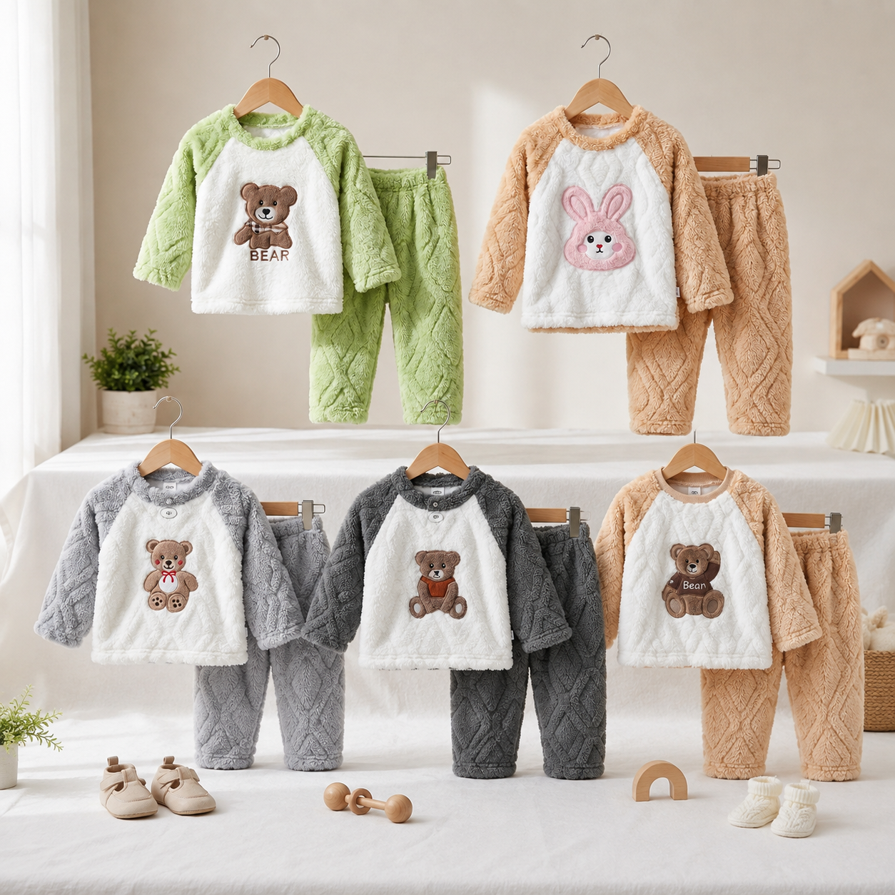 Baby Character Plush Winter 2-Piece Set