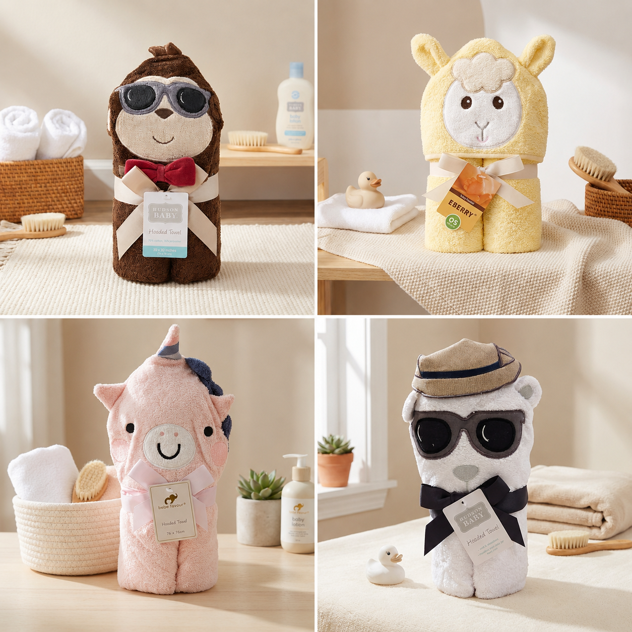 Character Hooded Baby Towel – 4 Designs