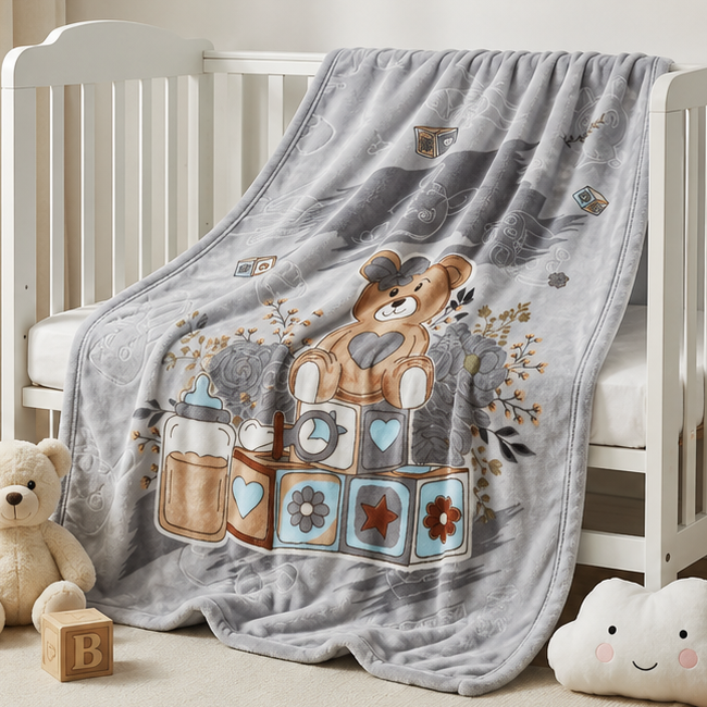 Plush Teddy Baby Blanket – 1-6 Years