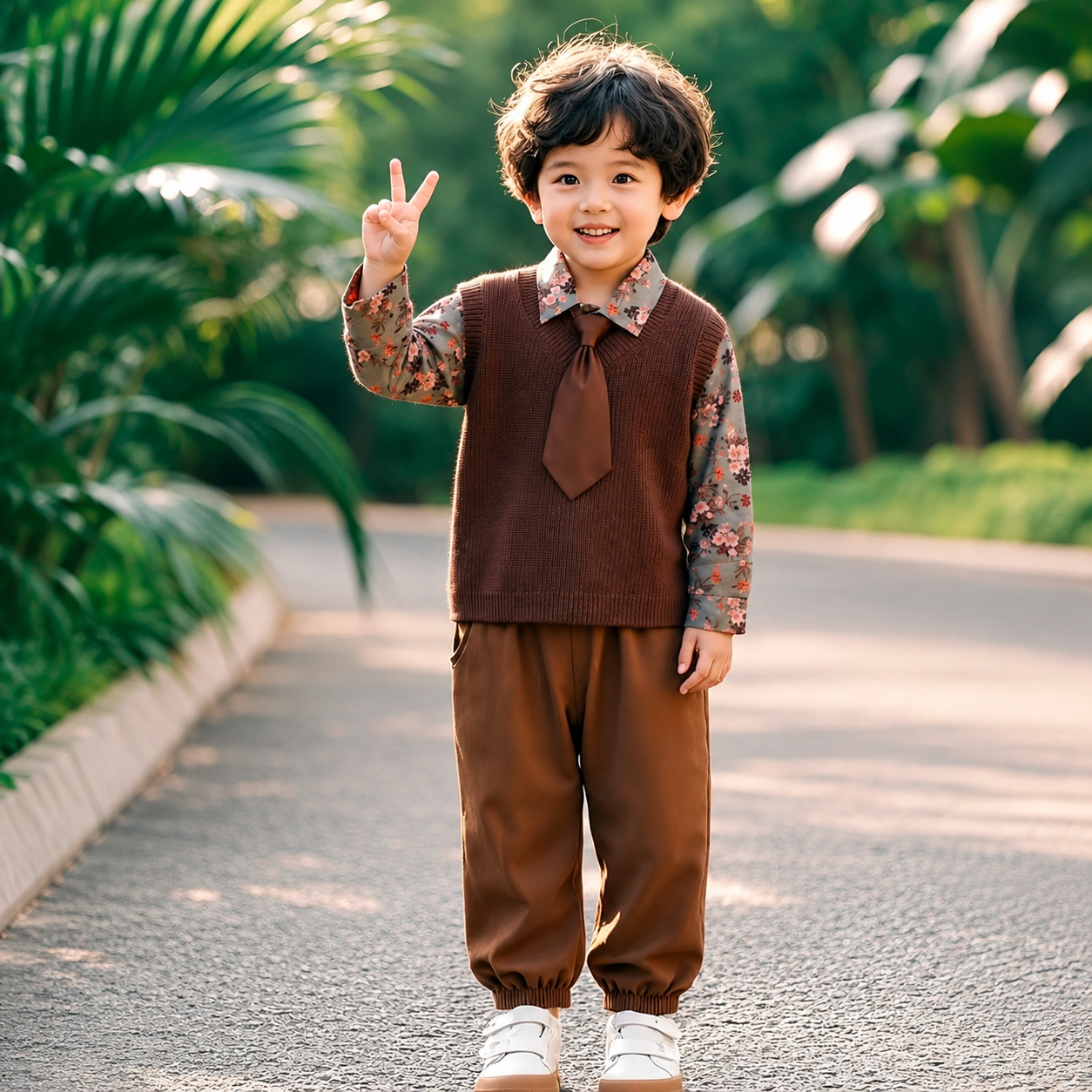 Floral Vest 3-Piece Girls Outfit