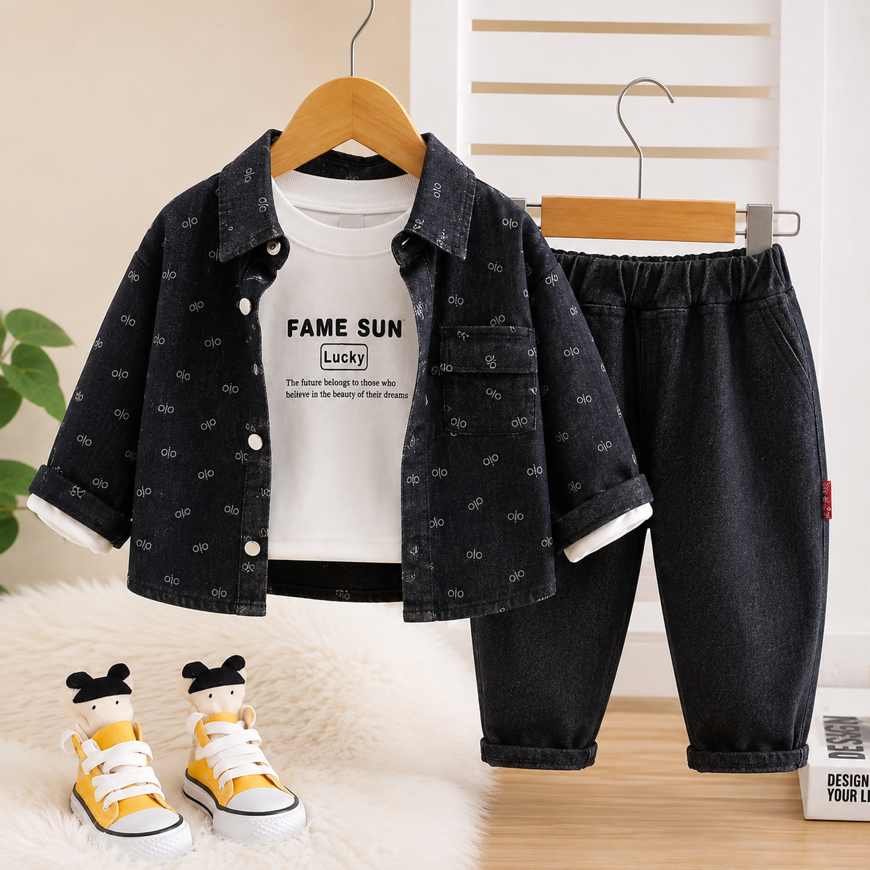 Urban Black 3-Piece Boys Outfit