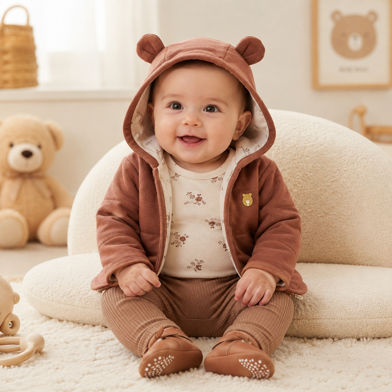 Bear Hooded 4-Piece Baby Winter Set