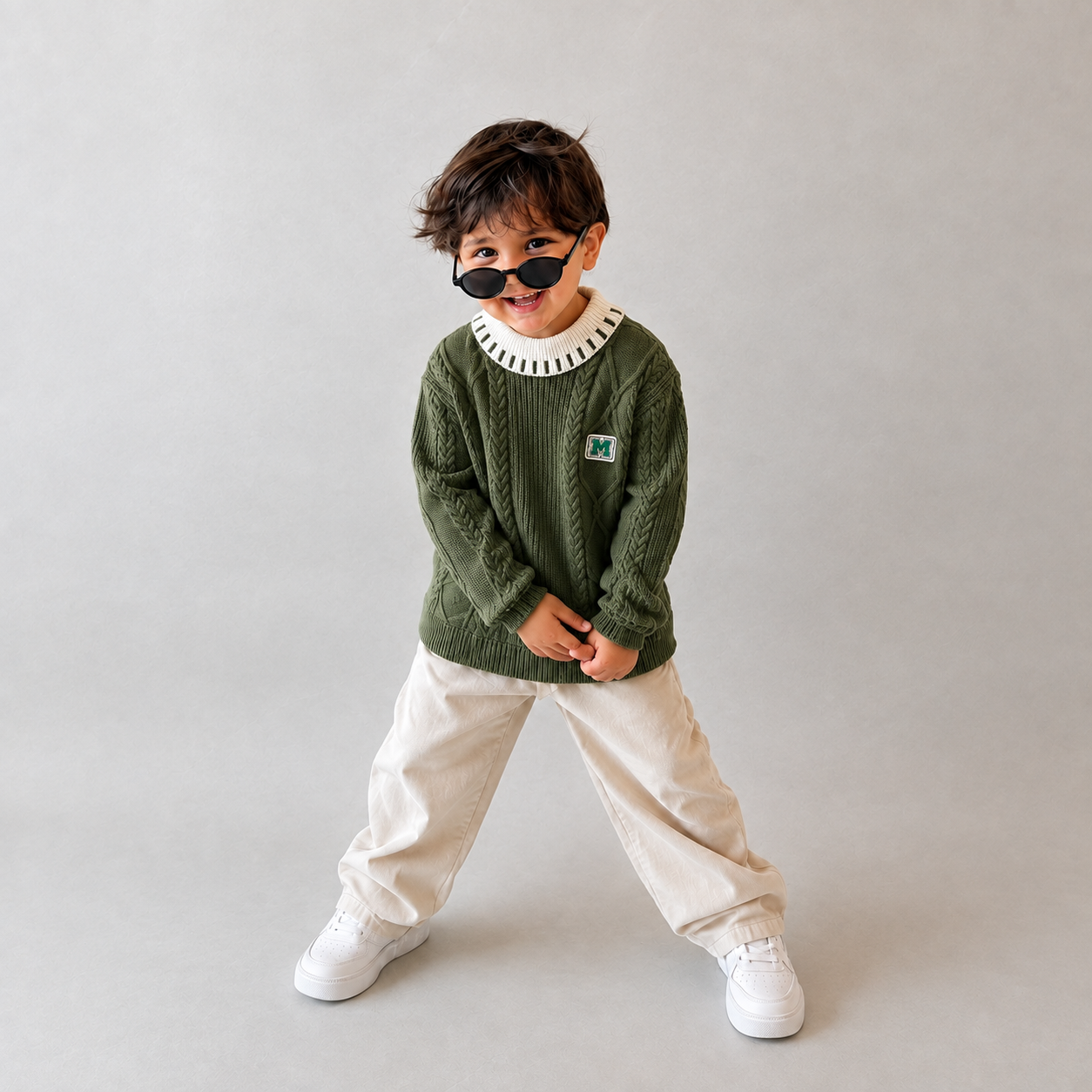 Kids Premium Cable Knit Sweater – 2 Colors