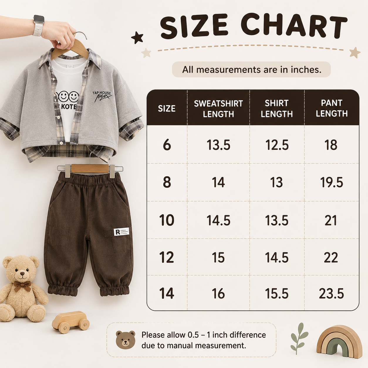 Boys Layered Shirt, T-Shirt & Cargo Pants 3PC Set – 2 Colors