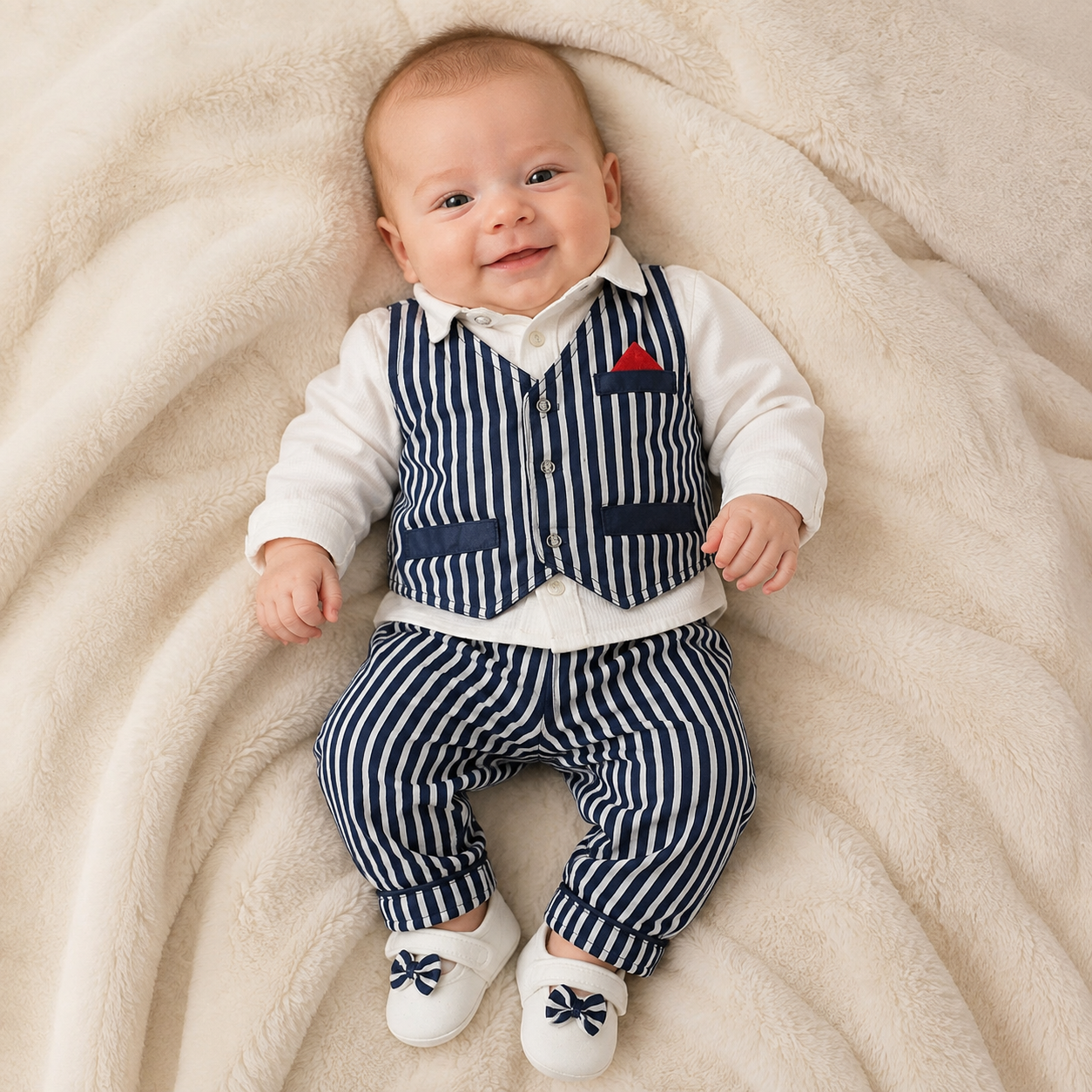 Baby Boy Formal Vest Gift Set with Shoes