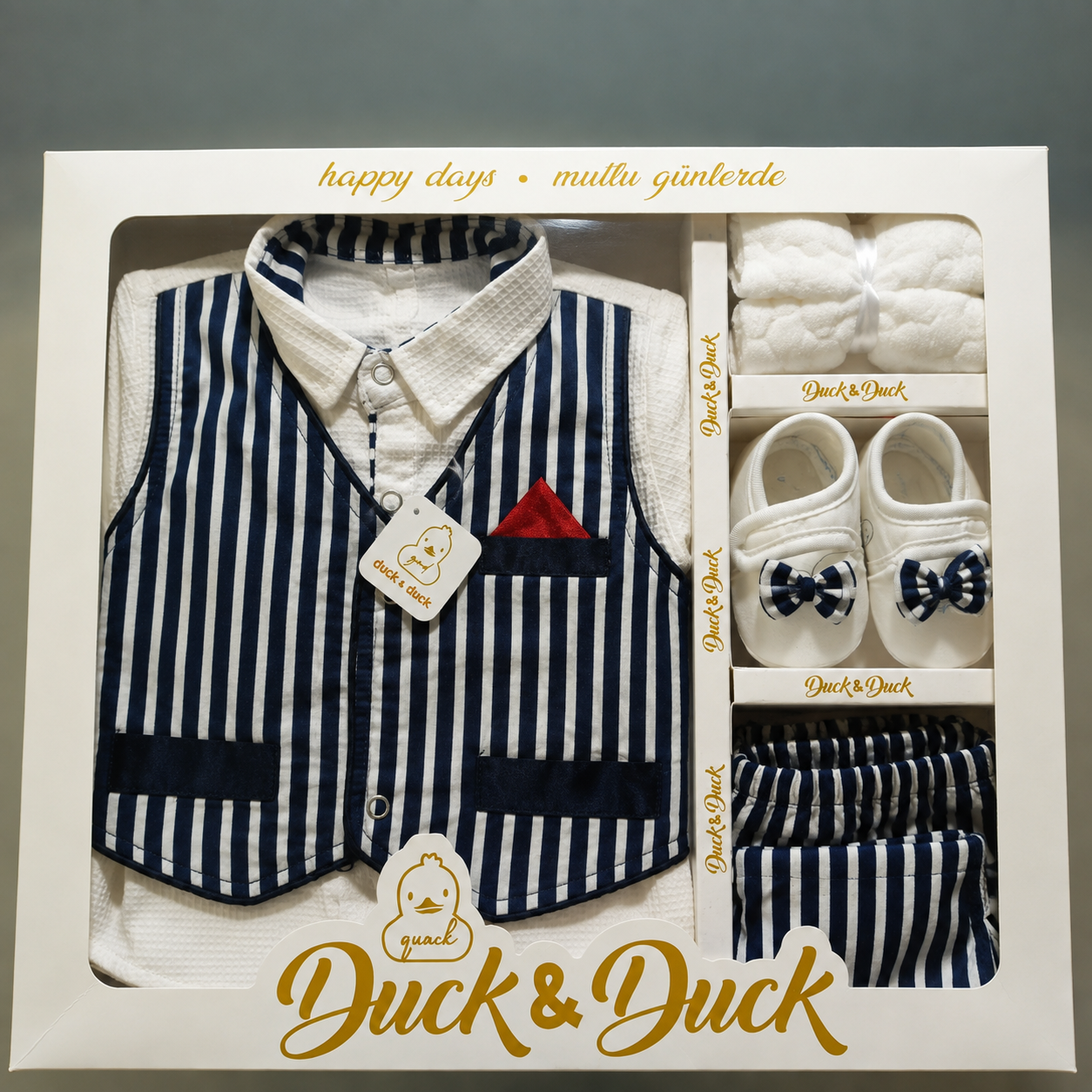 Baby Boy Formal Vest Gift Set with Shoes