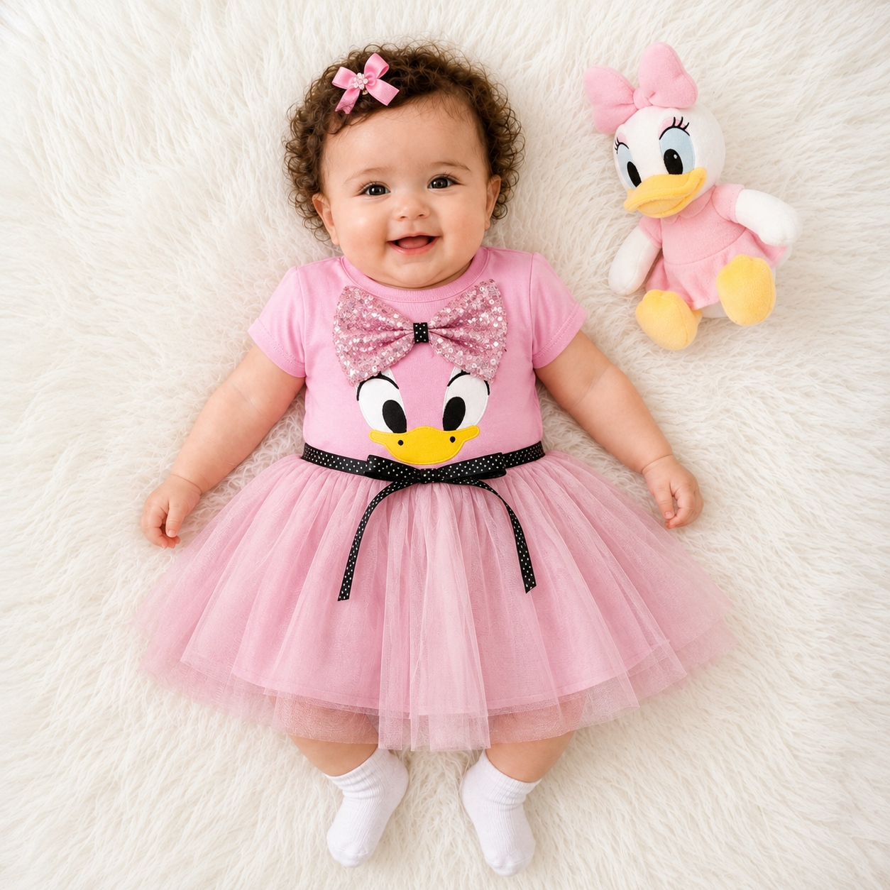 Baby Girl Sparkle Bow Tutu Frock – 2 Colors