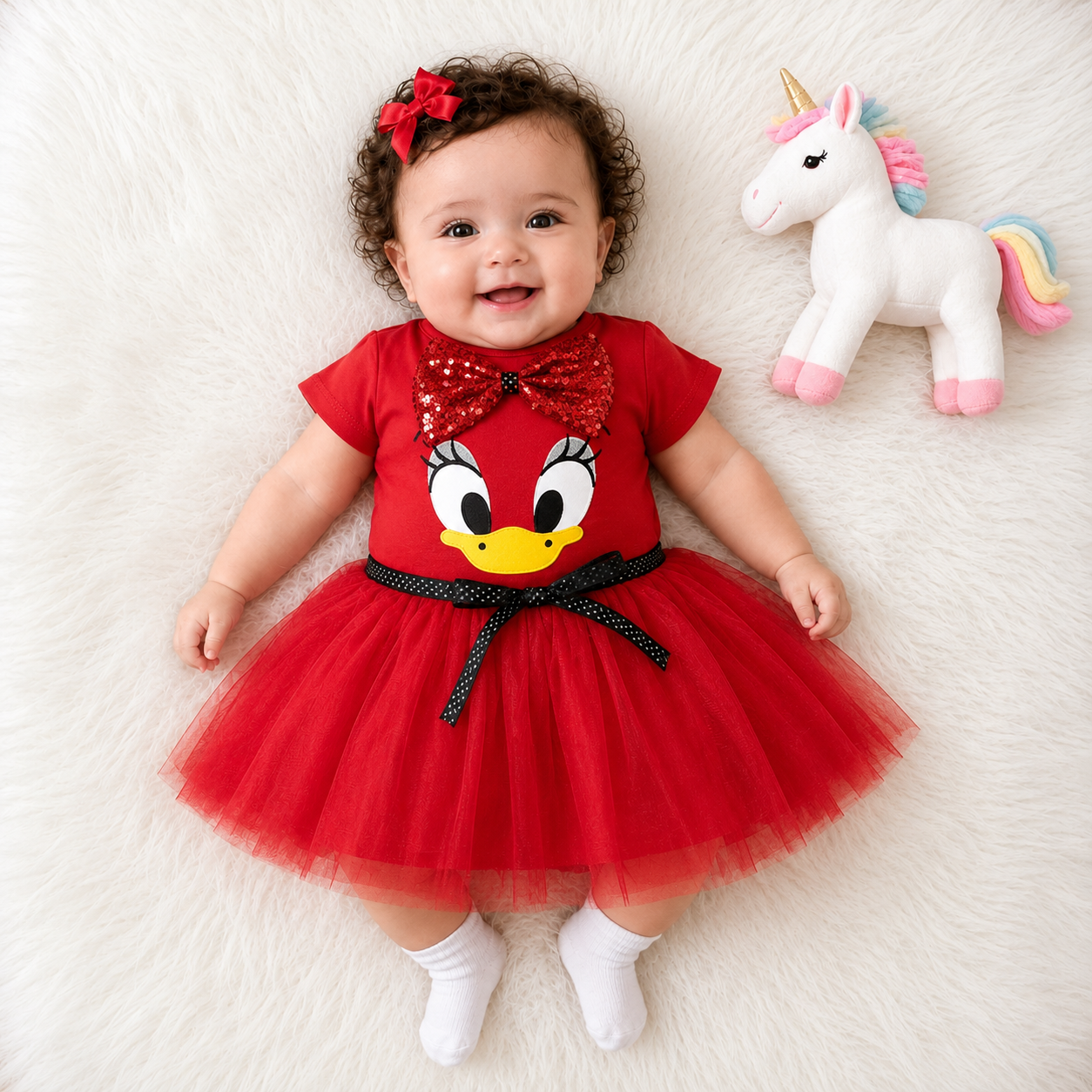 Baby Girl Sparkle Bow Tutu Frock – 2 Colors