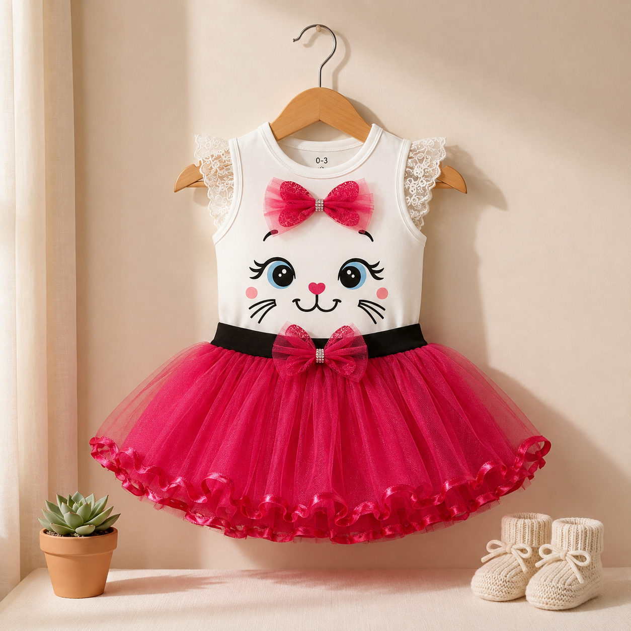 Baby Girl Kitty Tulle Party Dress