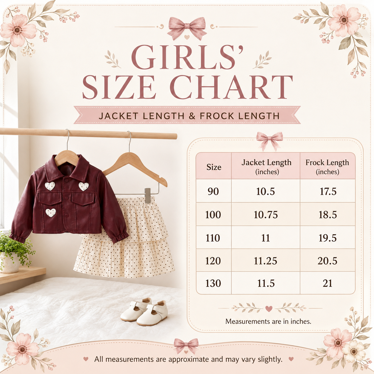 Girls Faux Leather Jacket & Polka Dot Dress 2-Piece Outfit Set