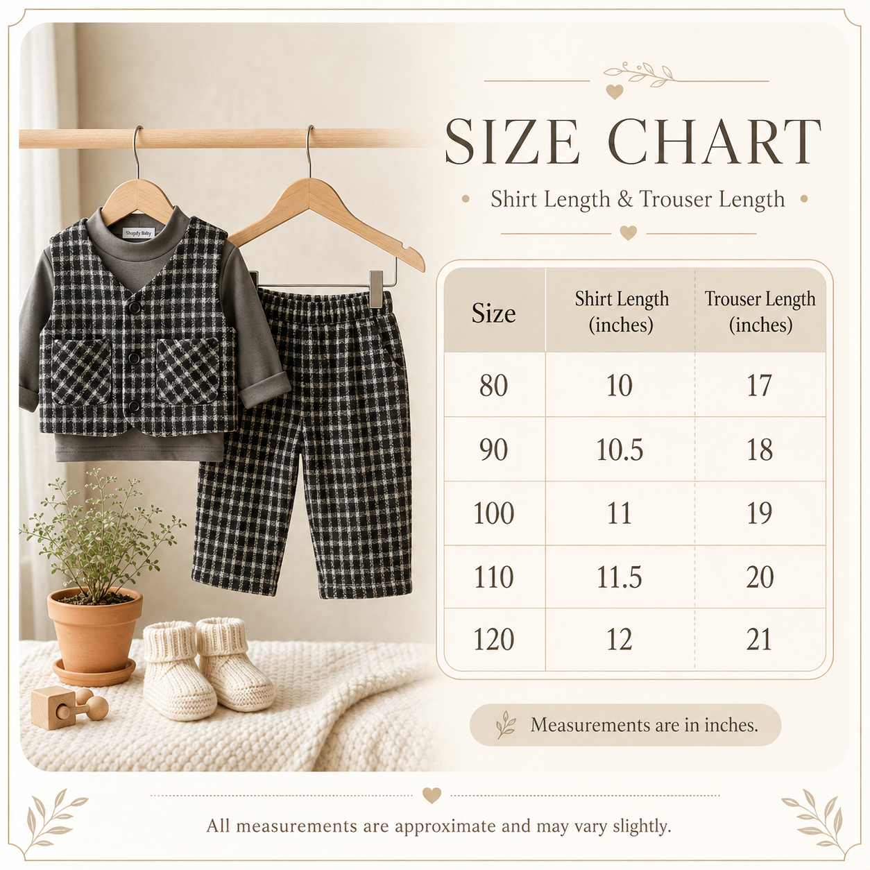 Kids Plaid Vest & Wide-Leg Pants 3-Piece Outfit Set