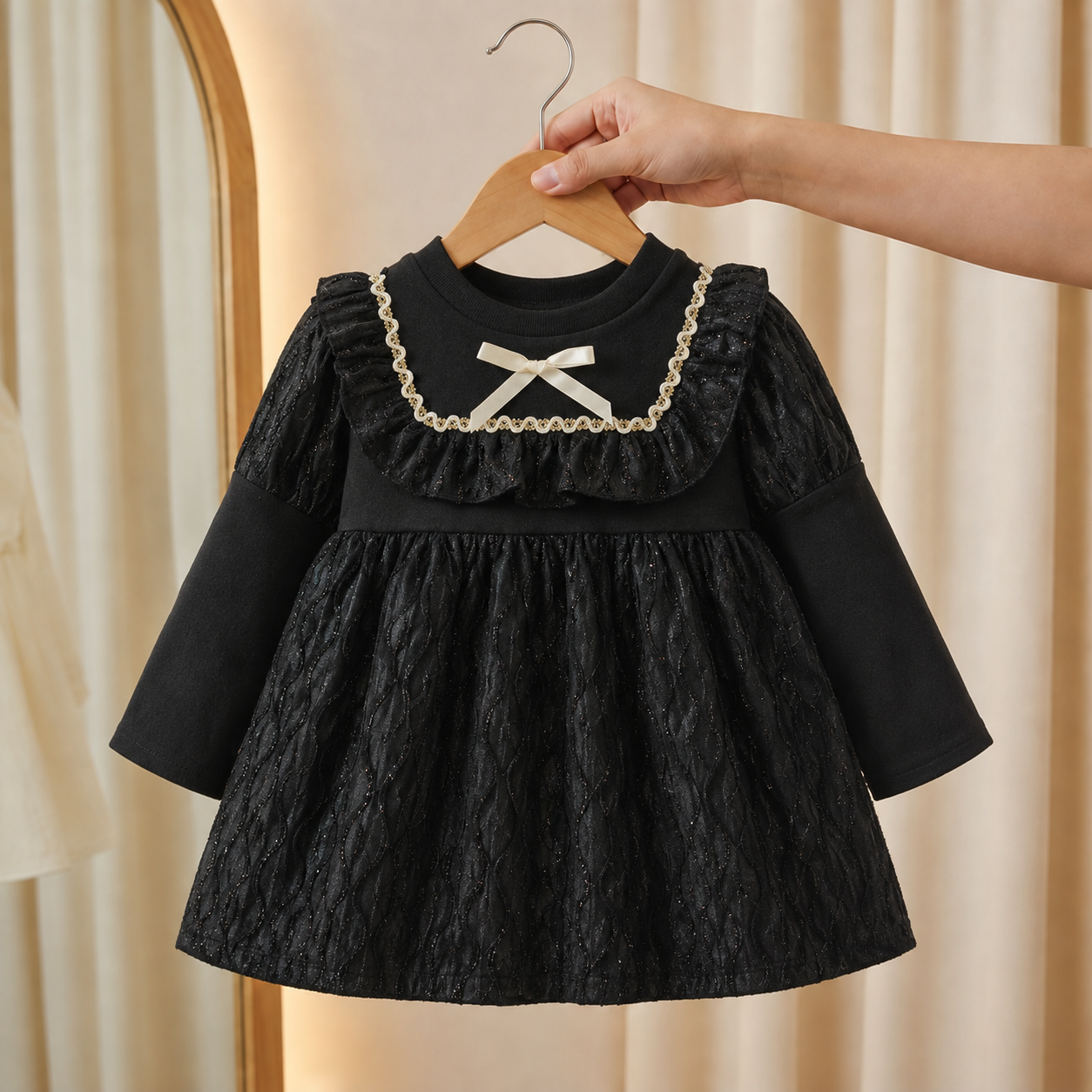 Girls Lace Bow Frock