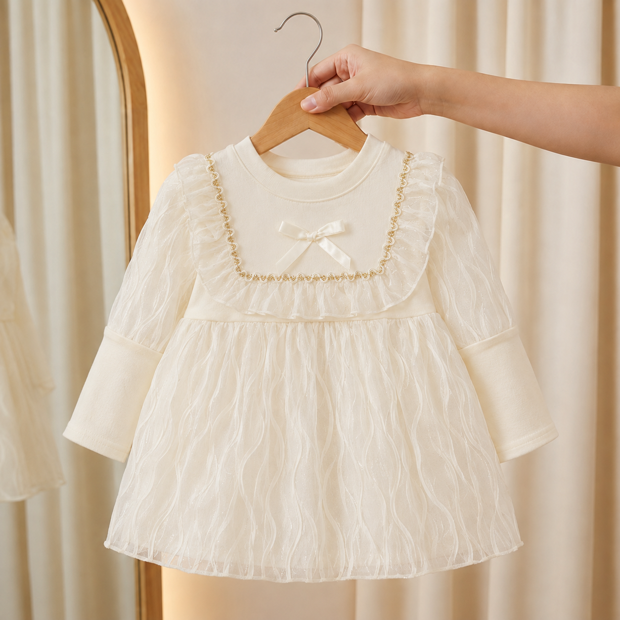 Girls Lace Bow Frock