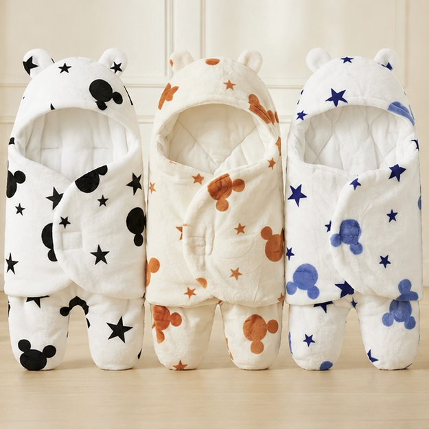 Baby Hooded Plush Carry Nest – 3 Colors