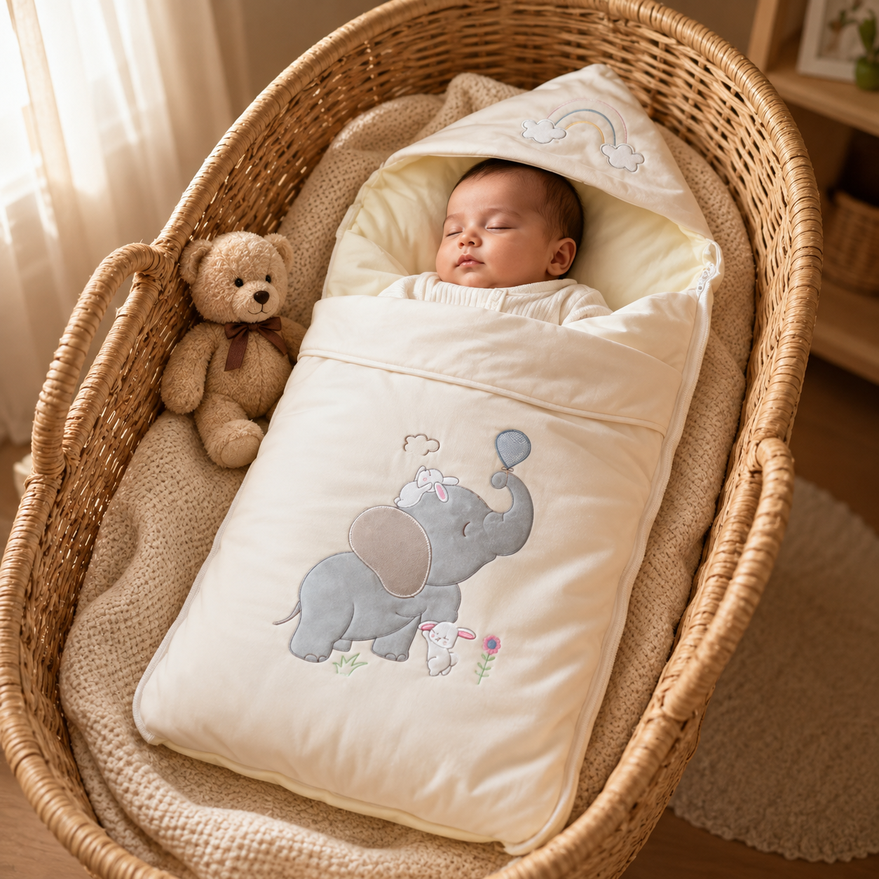 Elephant 2-in-1 Baby Carry Nest & Sleeping Mattress