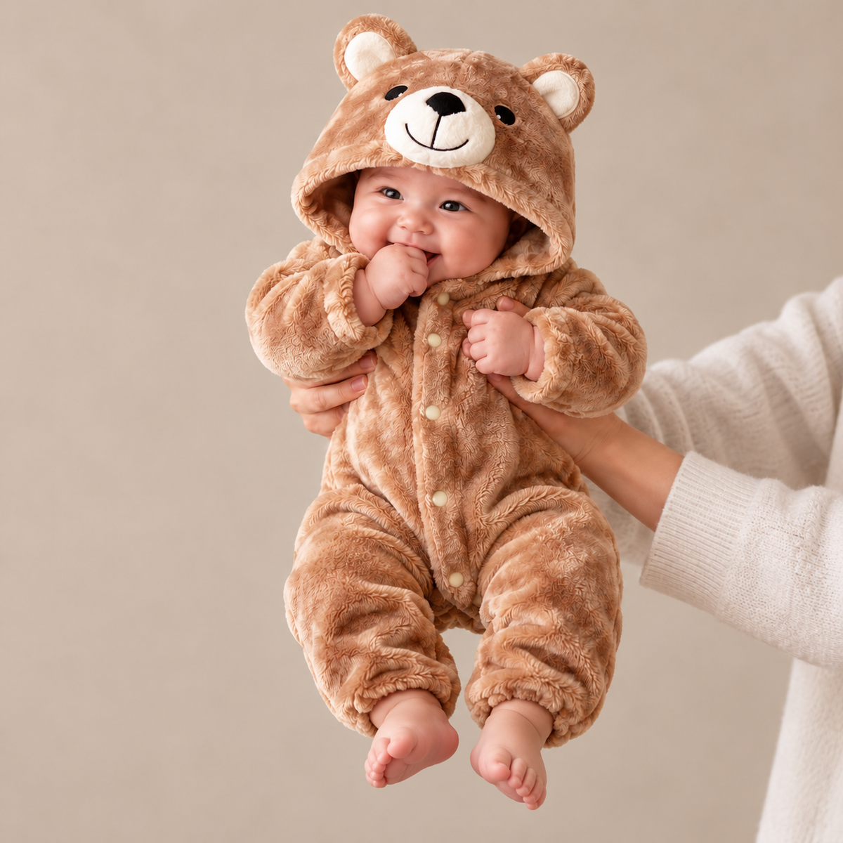 Kids Dinosaur Hooded Plush Romper