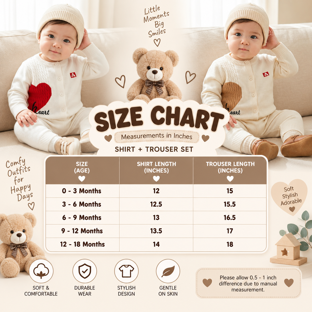 Baby Heart Knit 2-Piece Set | Faba Kids