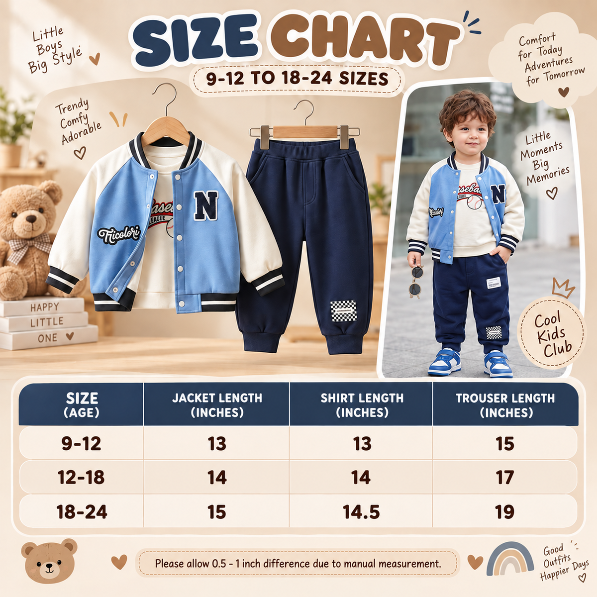 Boys Varsity 3-Piece Outfit Set | Faba Kids