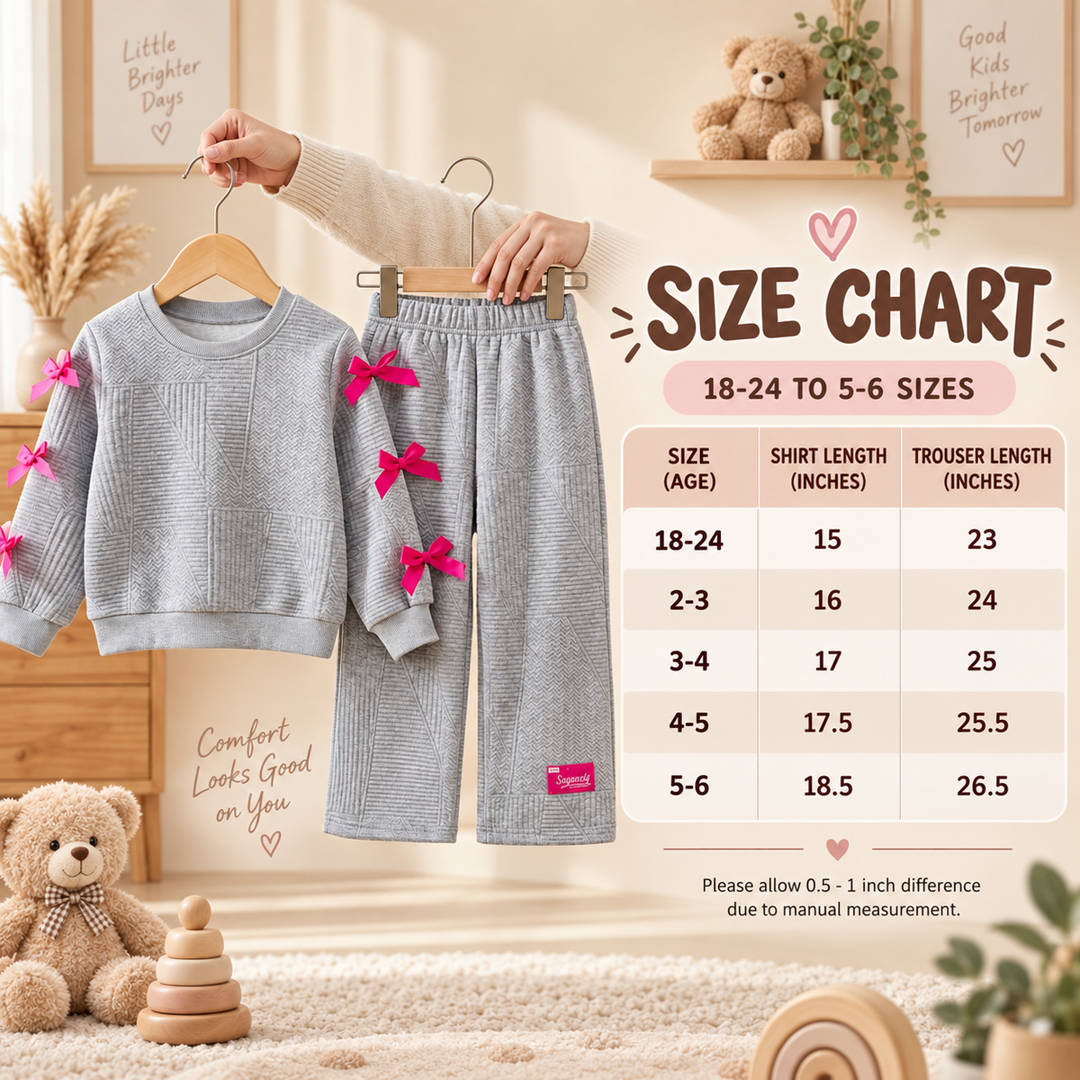 Girls Bow Detail 2-Piece Shirt & Trouser Set | Faba Kids