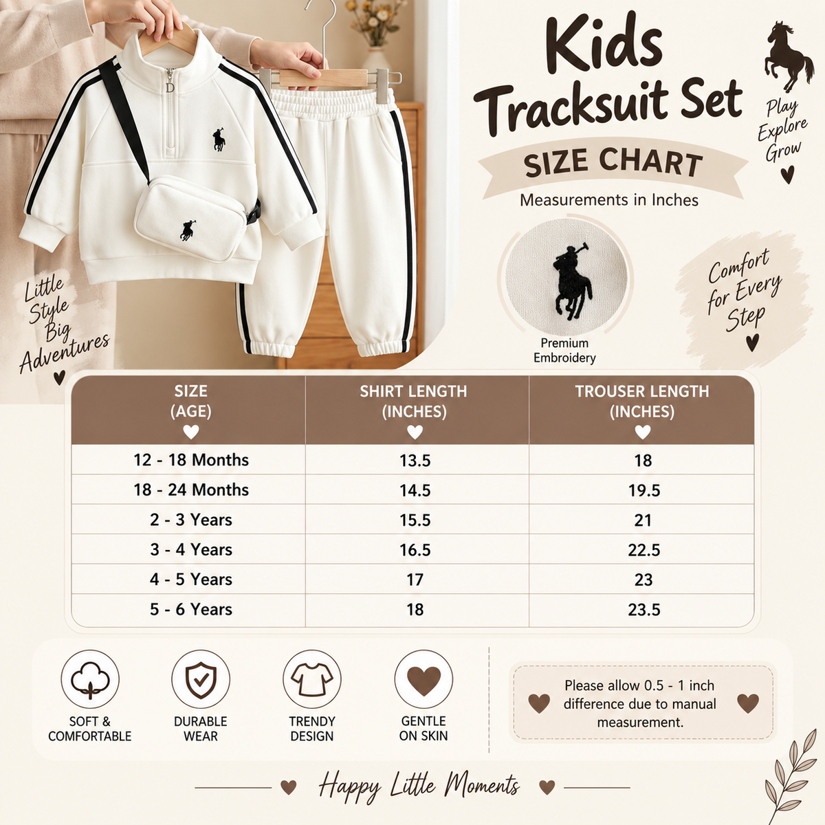 Boys 3PC Stripe Tracksuit with Bag – 3 Colors | Faba Kids