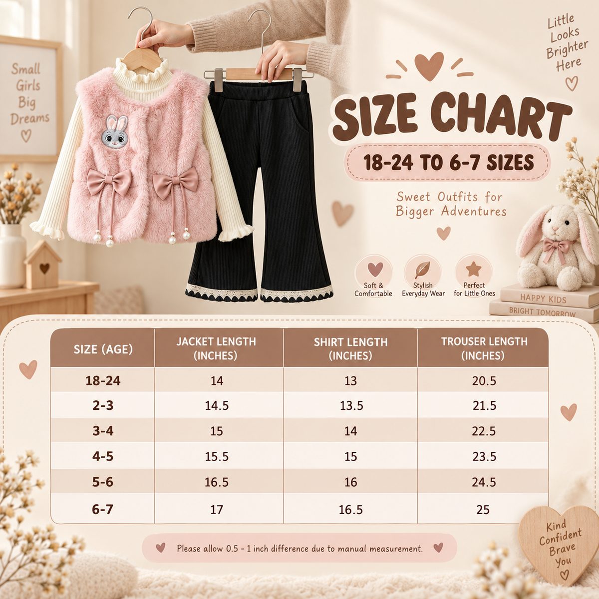 Girls 3PC Bunny Faux Fur Winter Set | Faba Kids