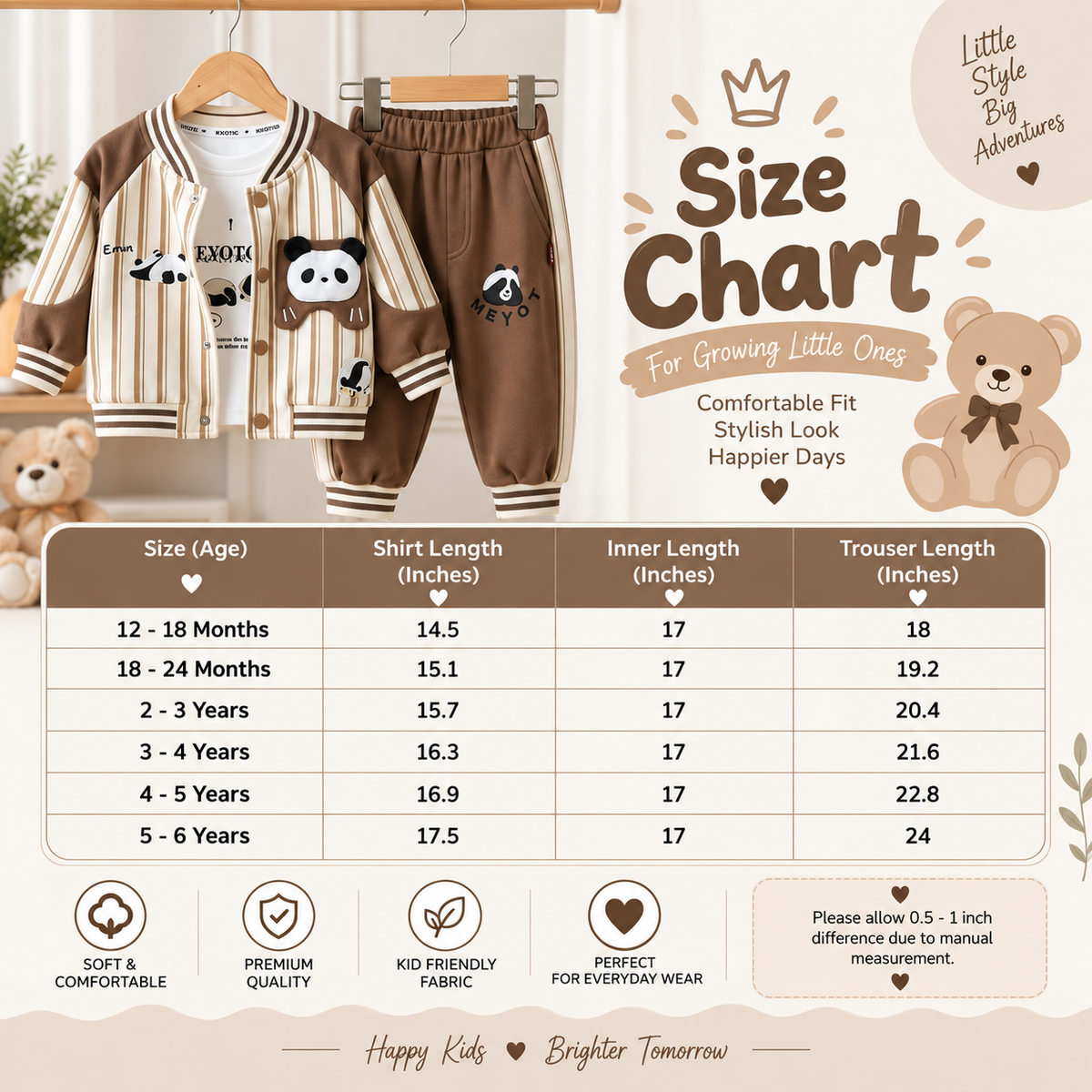 Boys Panda 3PC Jacket, Inner Shirt & Trouser Set – 2 Colors | Faba Kids