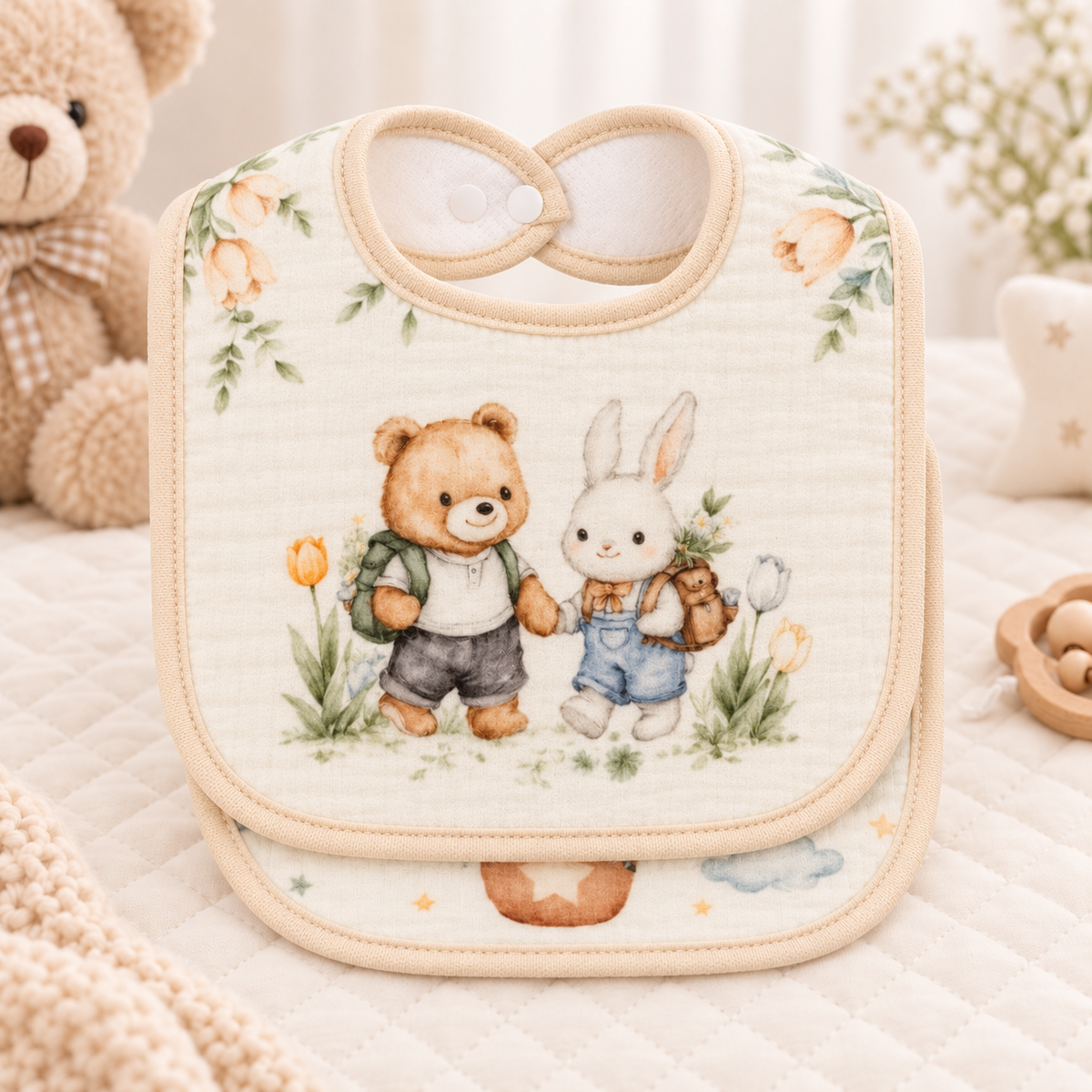 Pack of 2 Printed Baby Bibs
