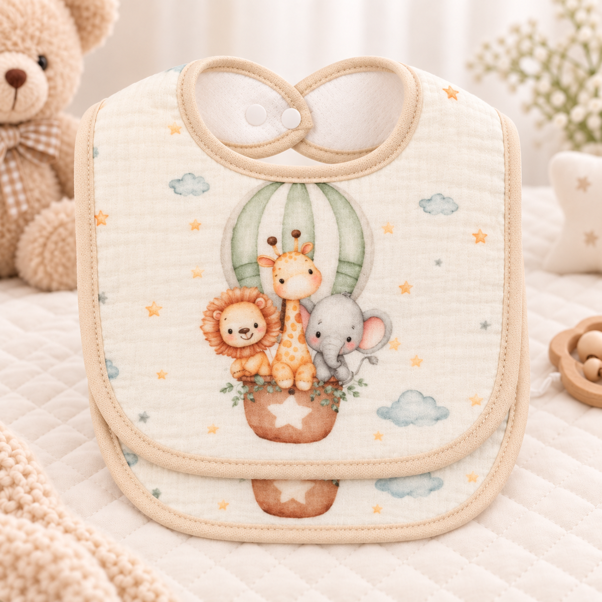 Pack of 2 Printed Baby Bibs