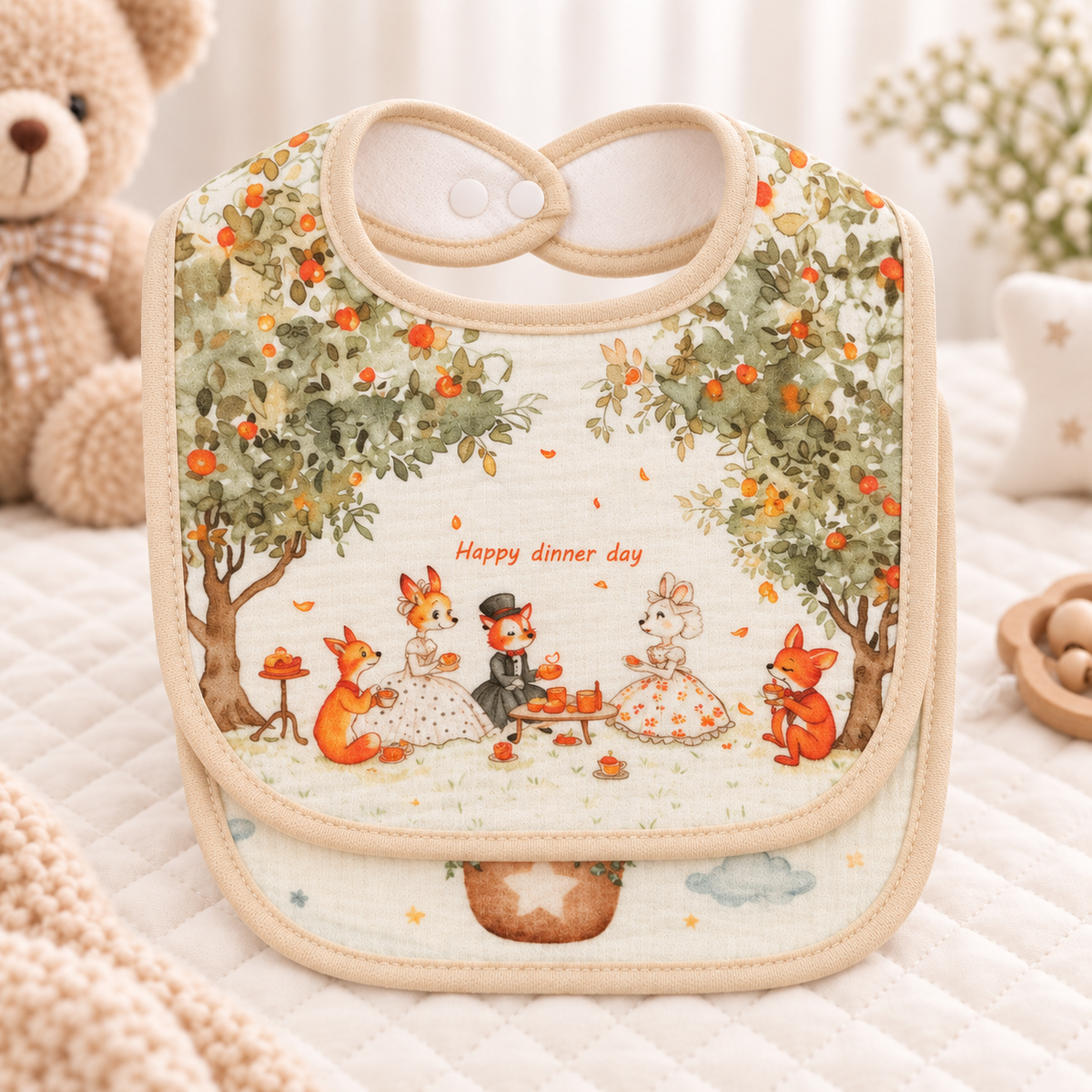 Pack of 2 Printed Baby Bibs