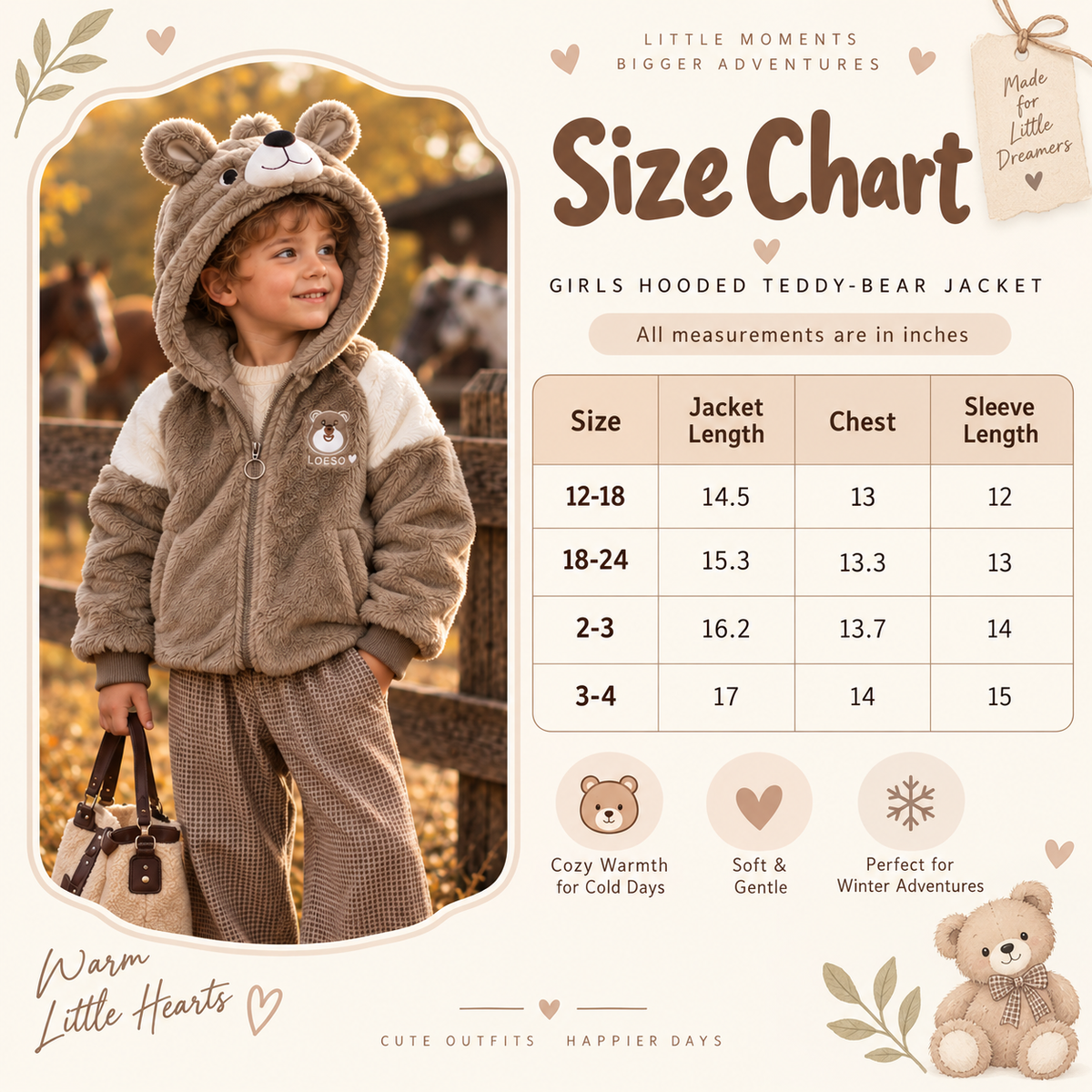 Teddy Bear Fur Hooded Jacket