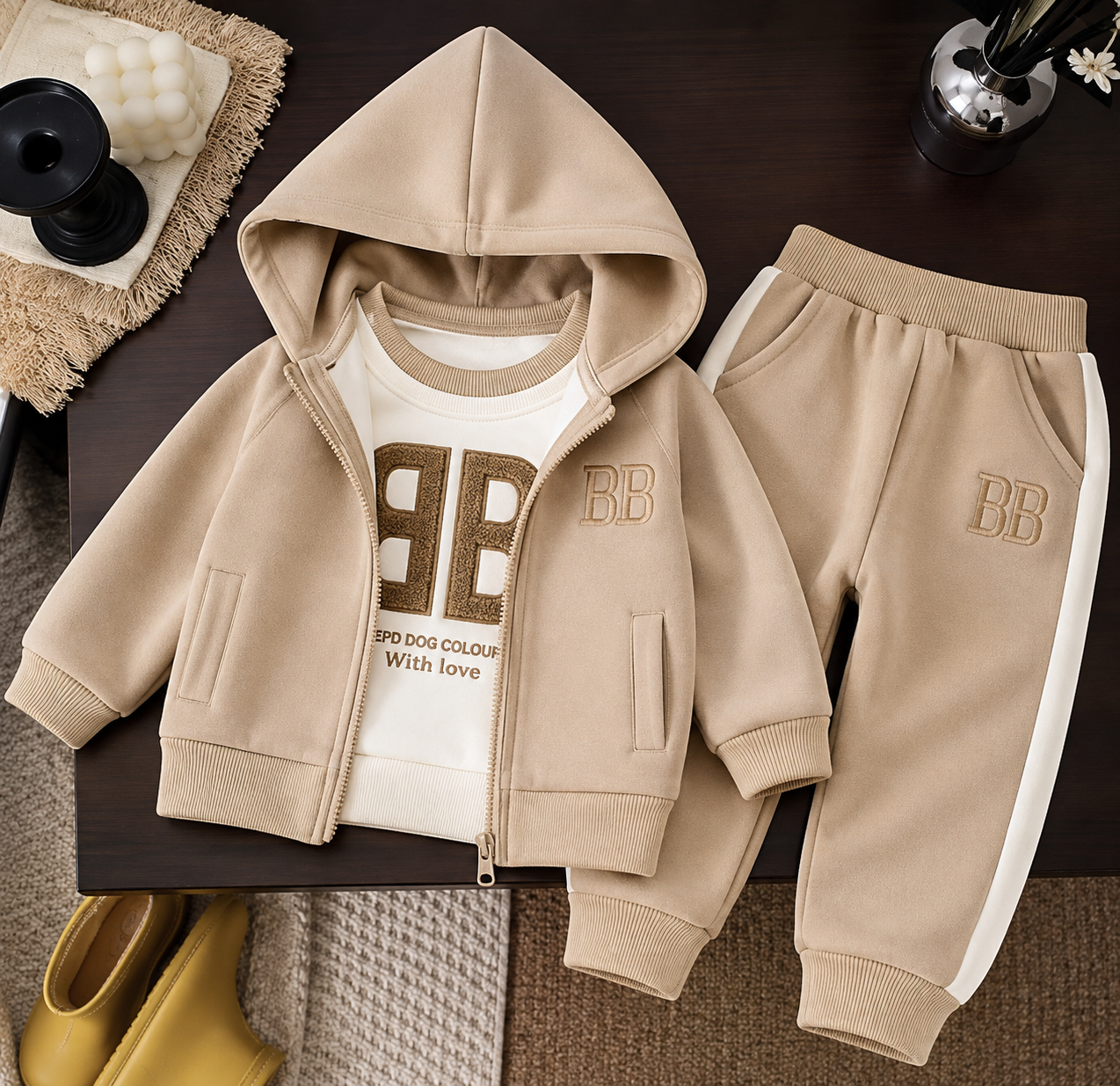 BB Premium Velvet 3PC Hooded Set