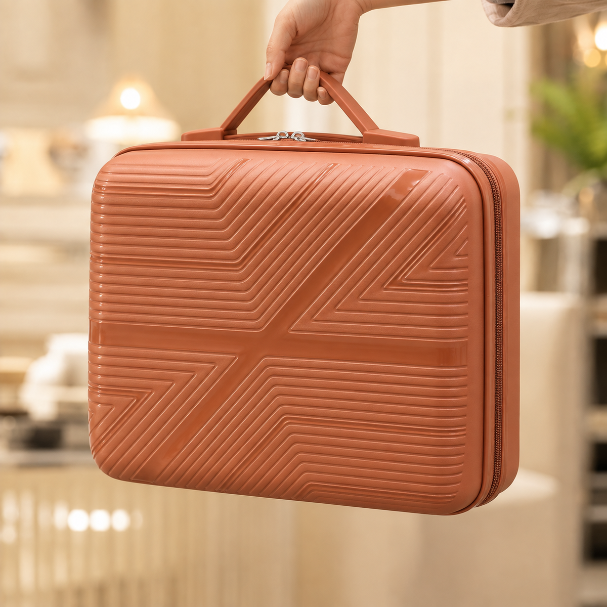 Geometric Hard Shell Suitcase